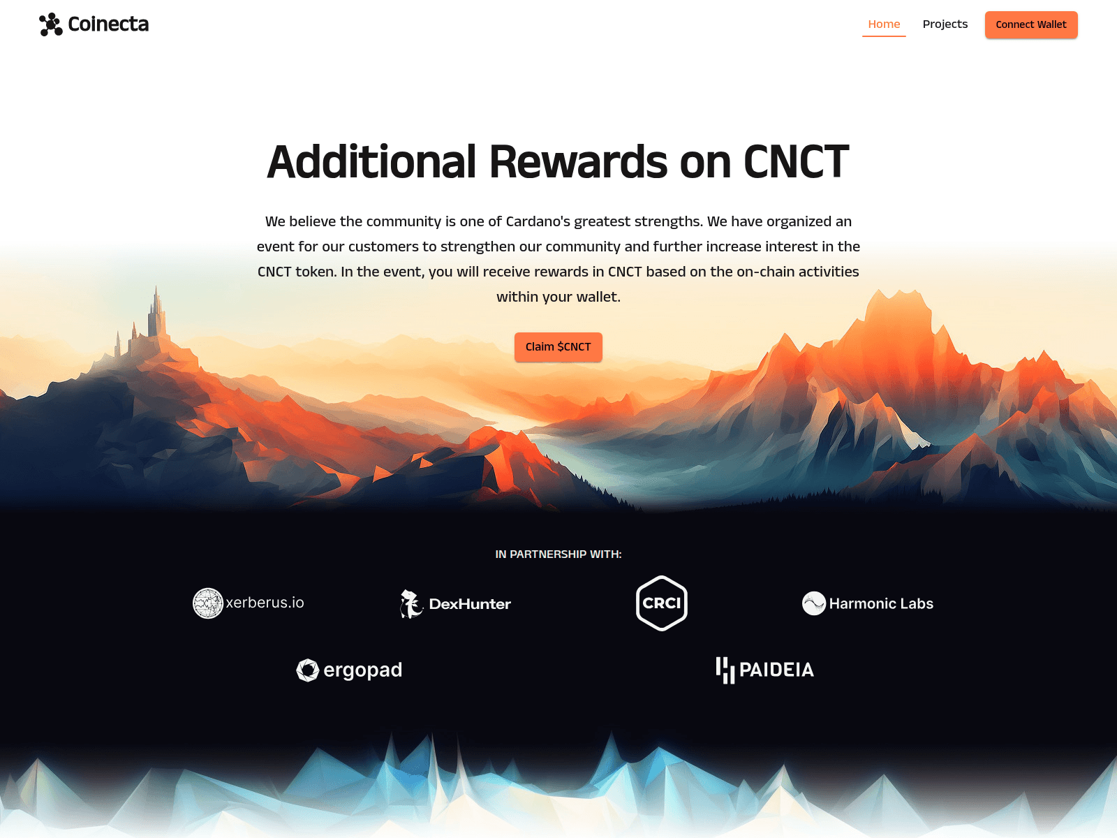 Screenshot of coinecta.app