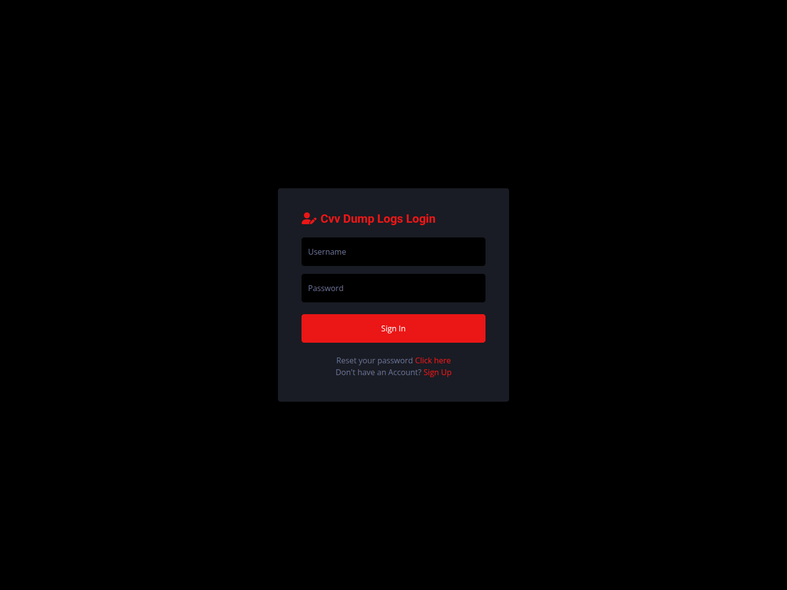 Screenshot of cvvdumplogs.cc