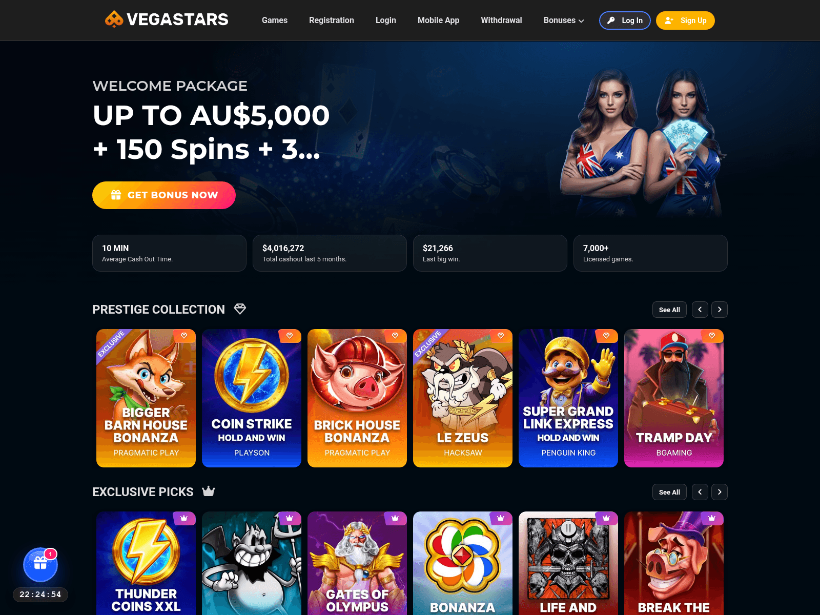 Screenshot of vegastarscasinos-au.com