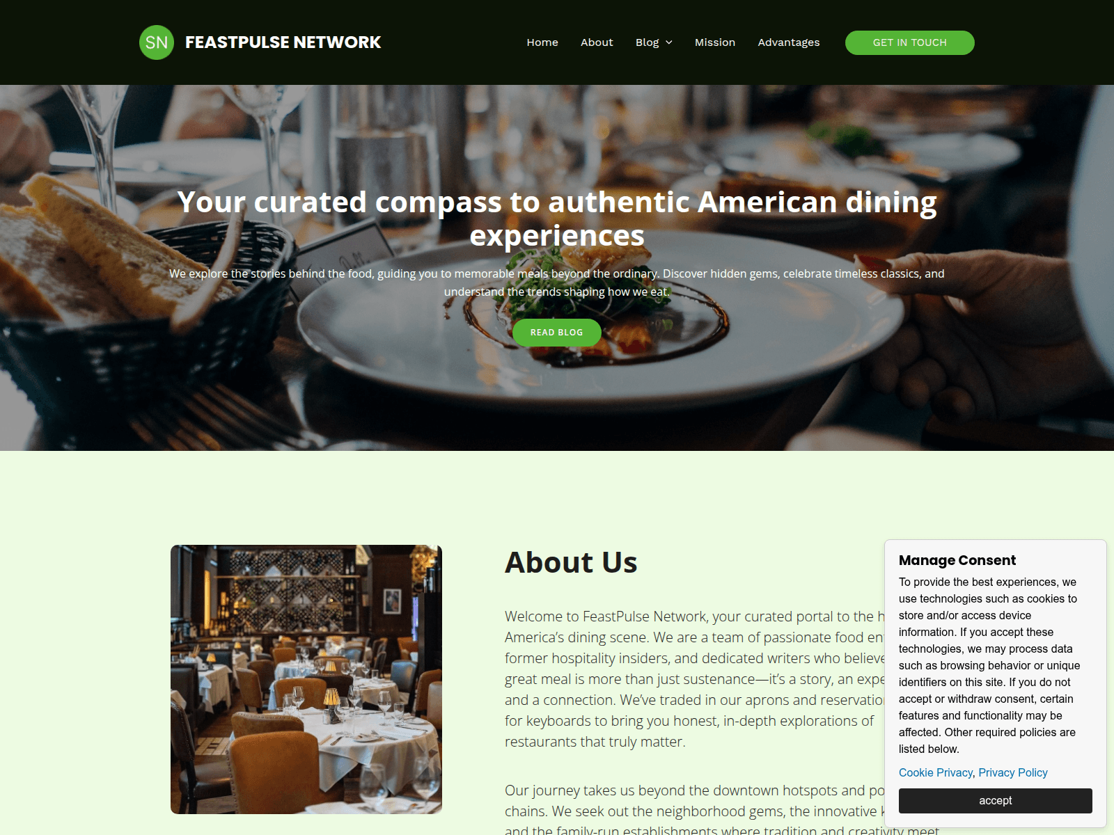 Screenshot of feastpulsenetwork.com