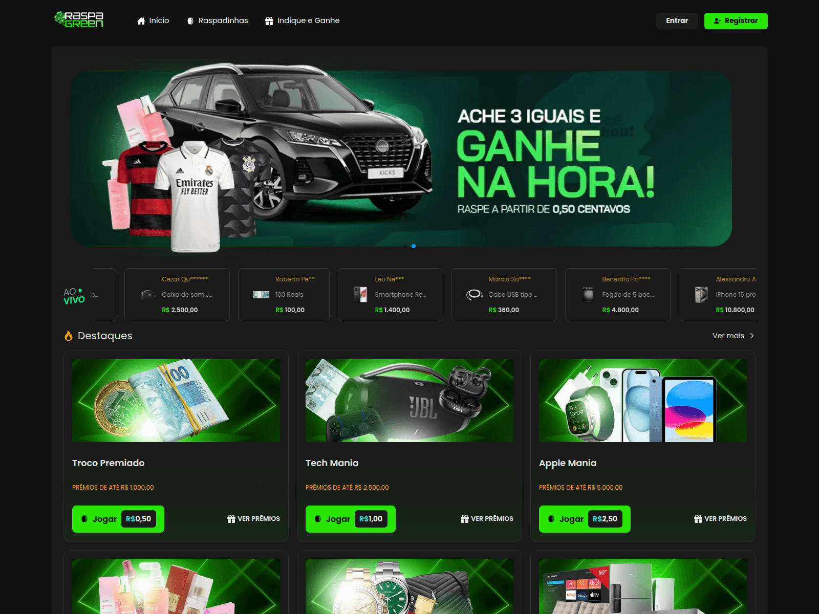 Screenshot of raspagreenz.com