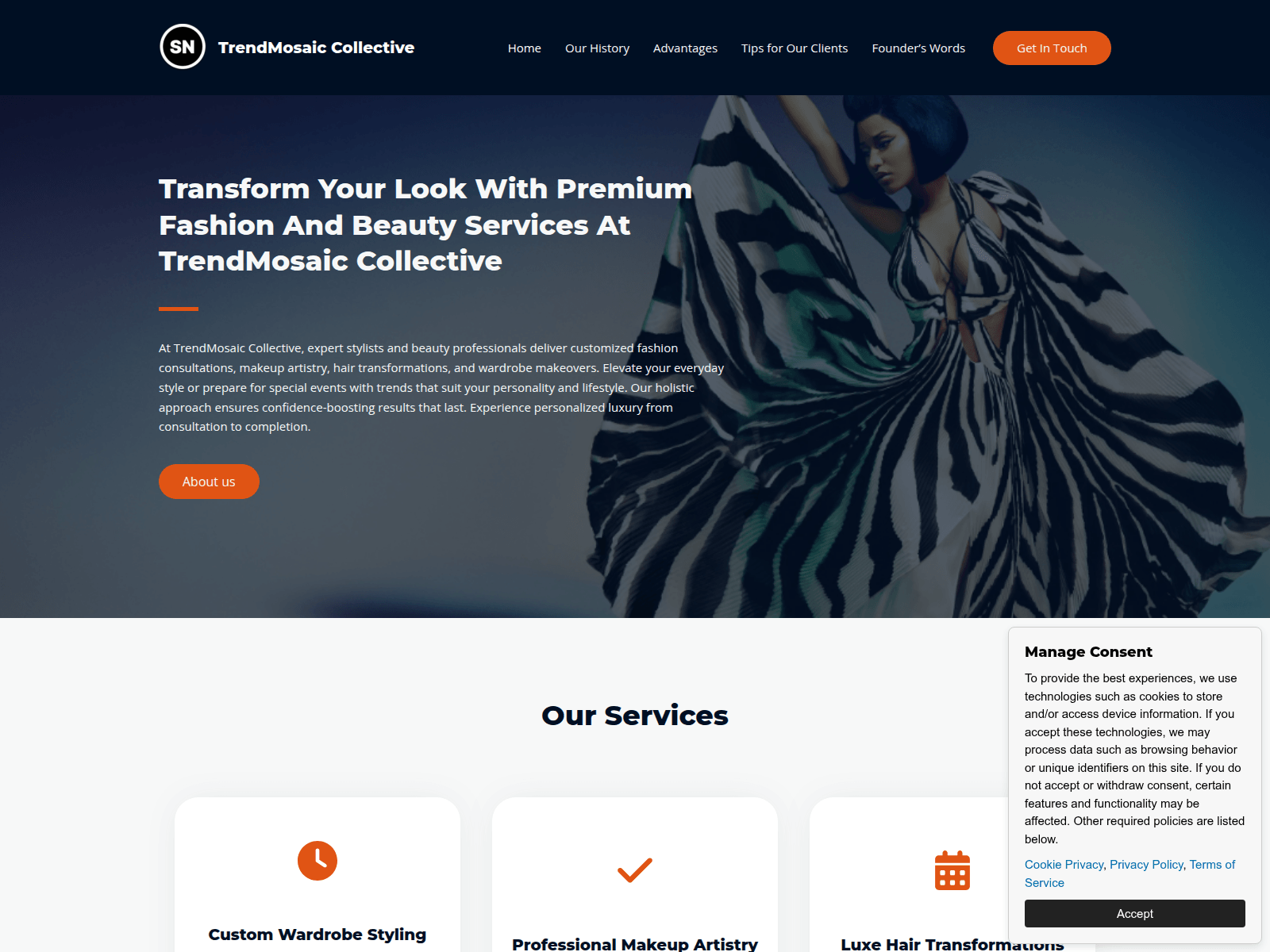 Screenshot of trendmosaiccollective.com