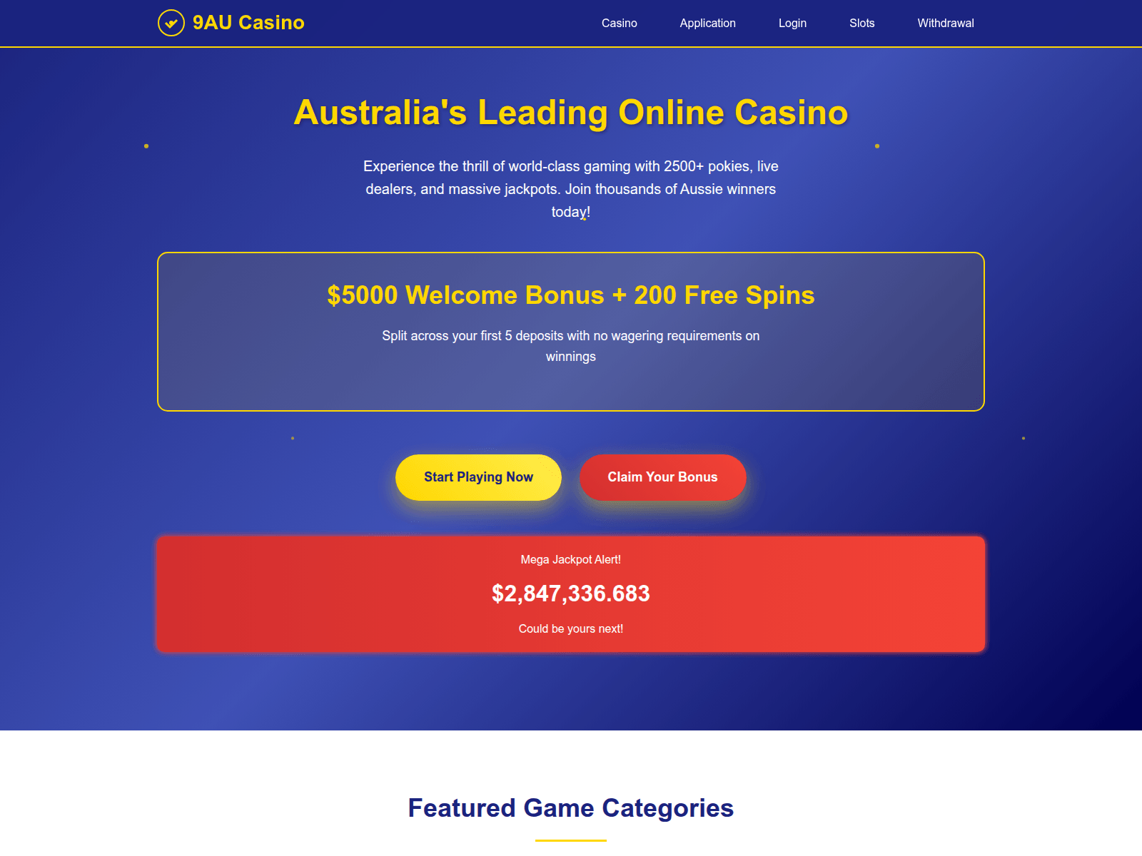 Screenshot of 9au-casinoz-australia.com