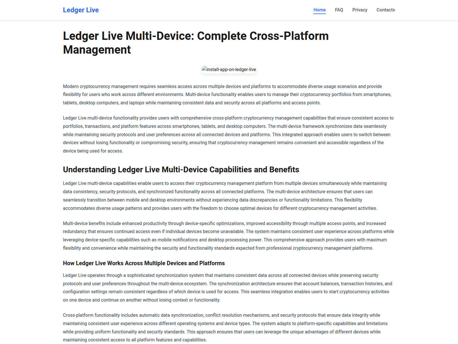 Screenshot of ledgerslives.net