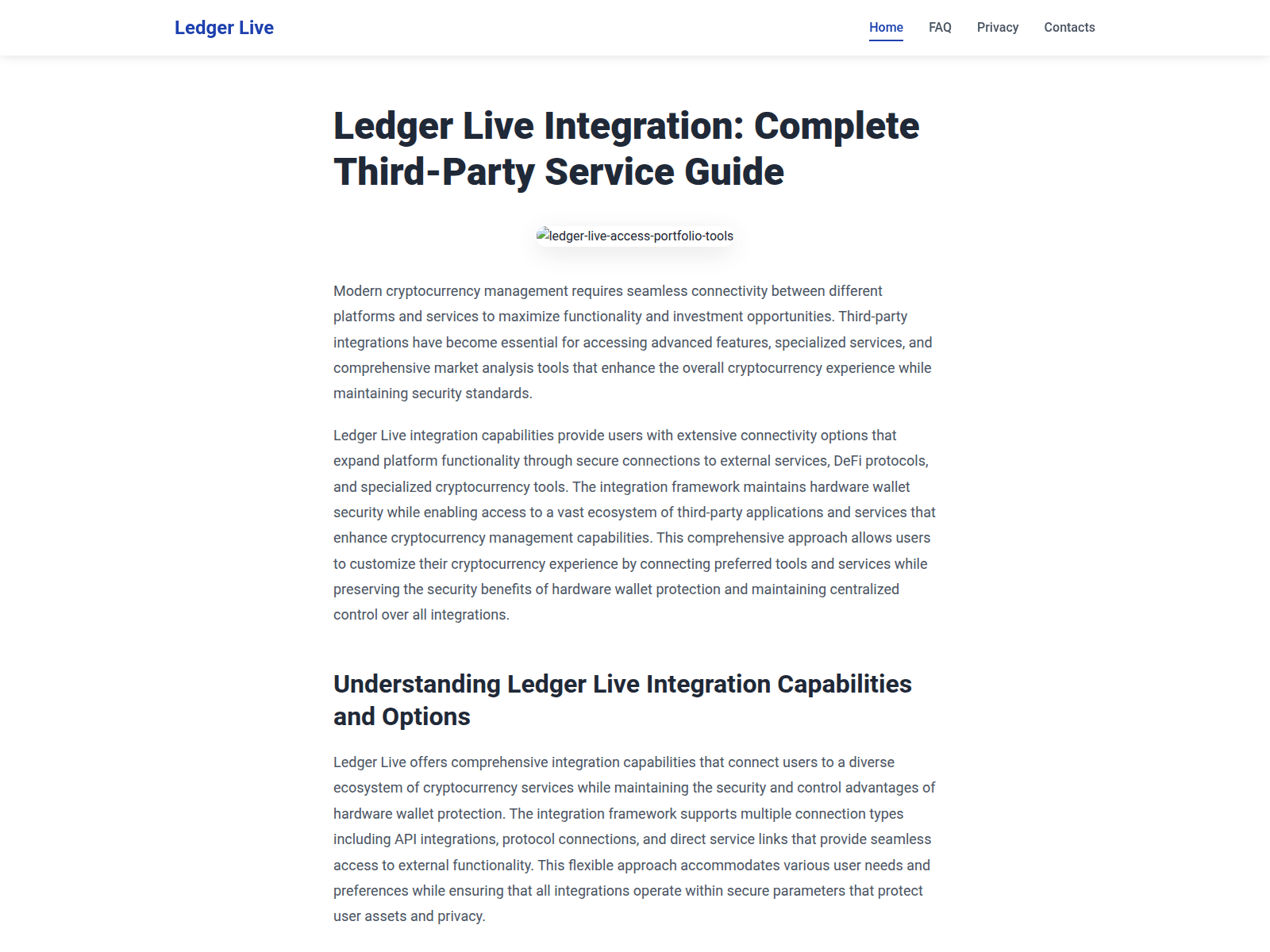 Screenshot of ledgerslives.com