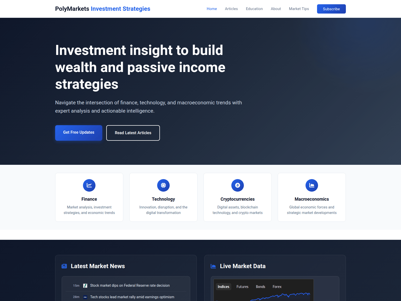 Screenshot of polymarketsinvestment.com