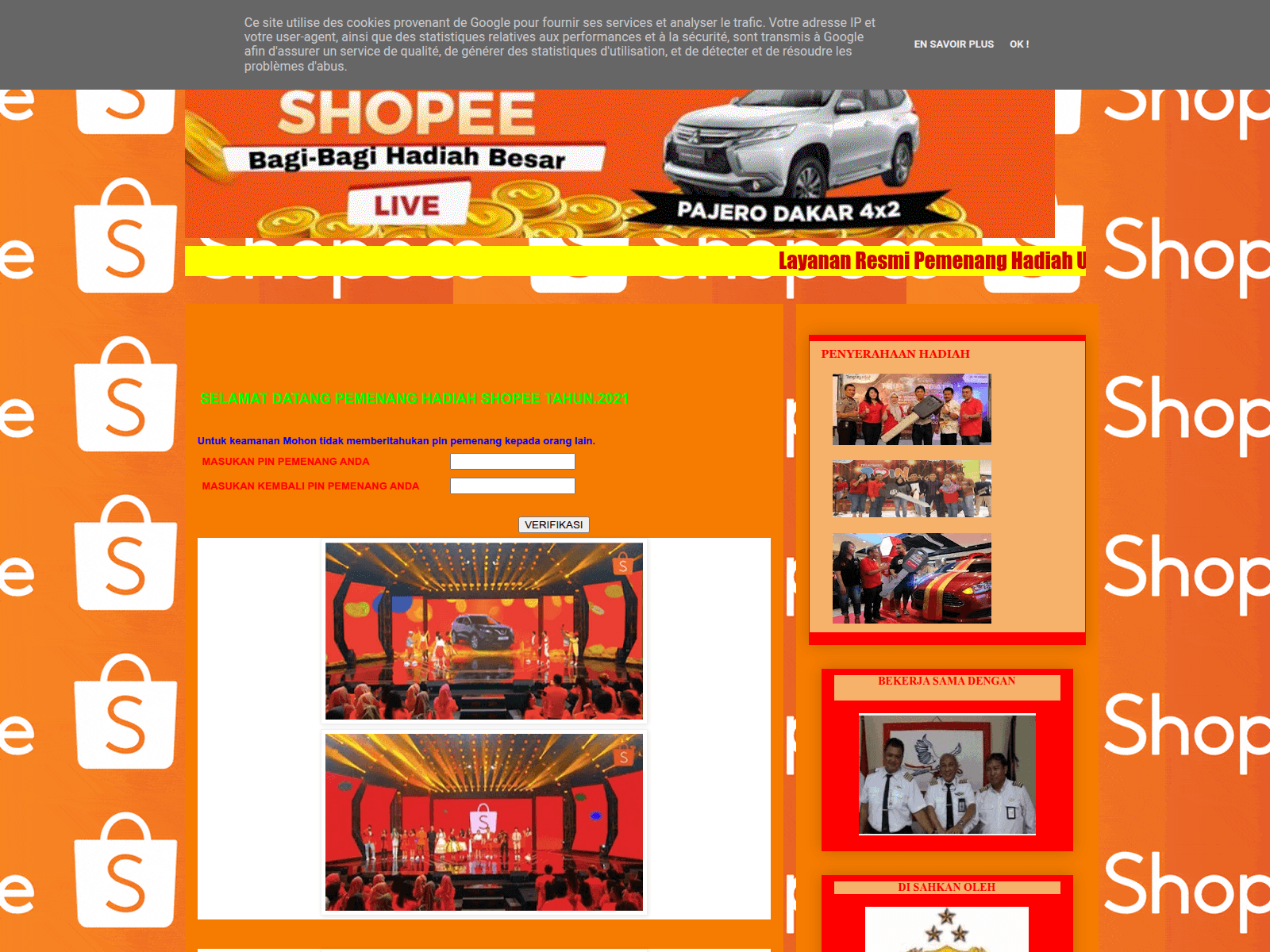 Screenshot of progran-shopee33.blogspot.com