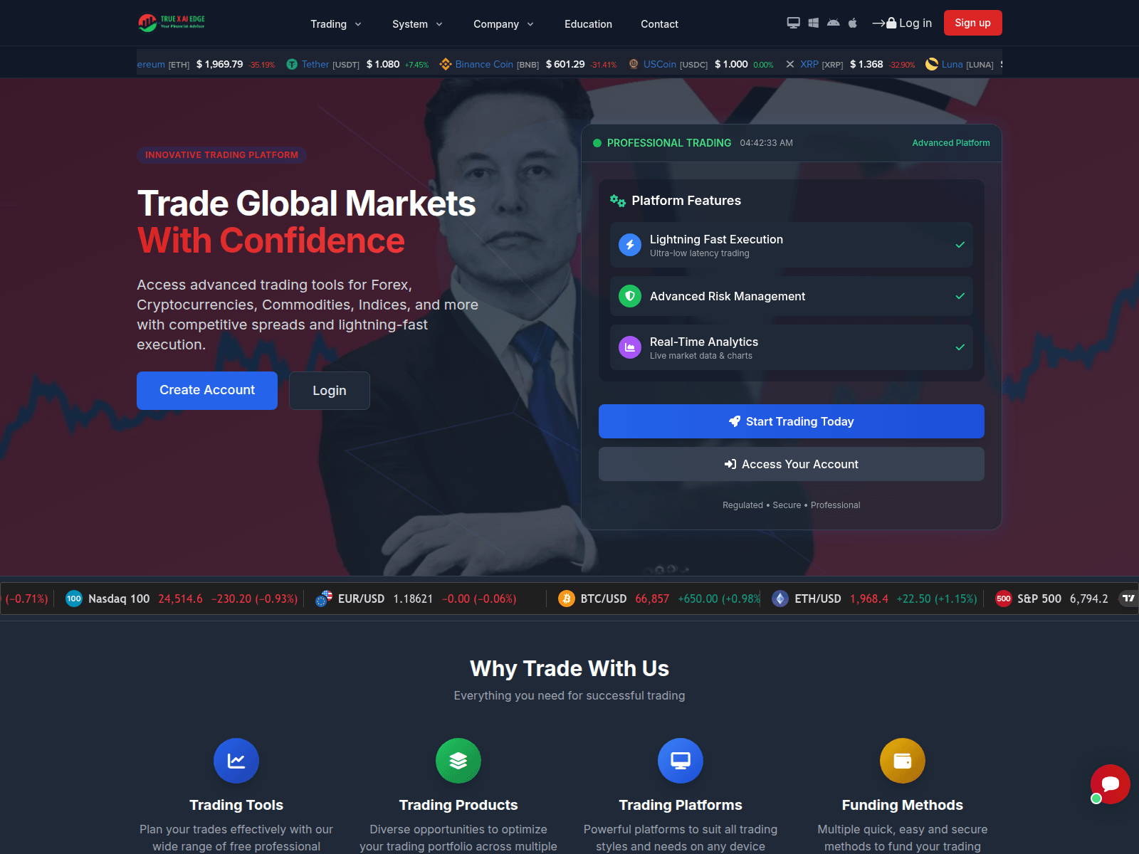 Screenshot of truexaiedge.com