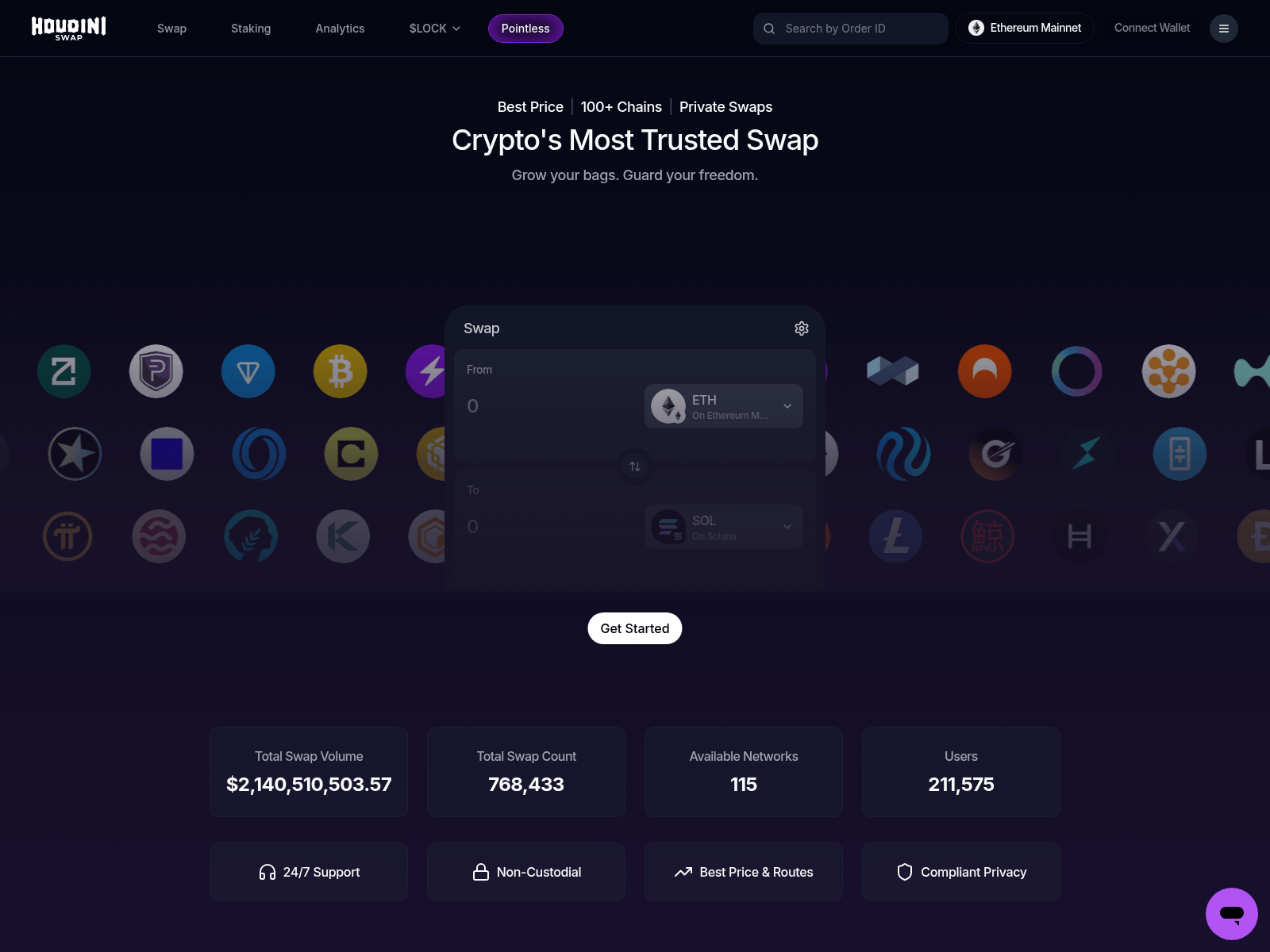 Screenshot of hpudiniswap.com?intro=true