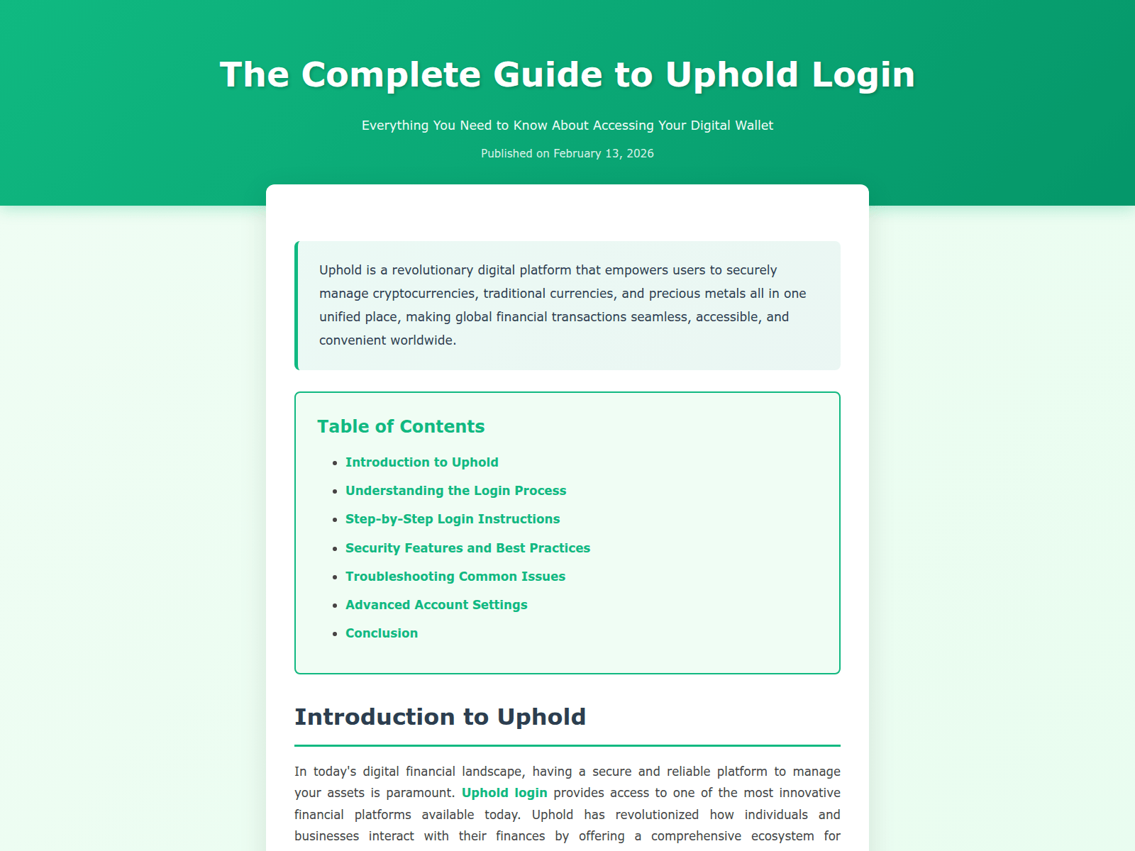 Screenshot of uphld-sso.pages.dev