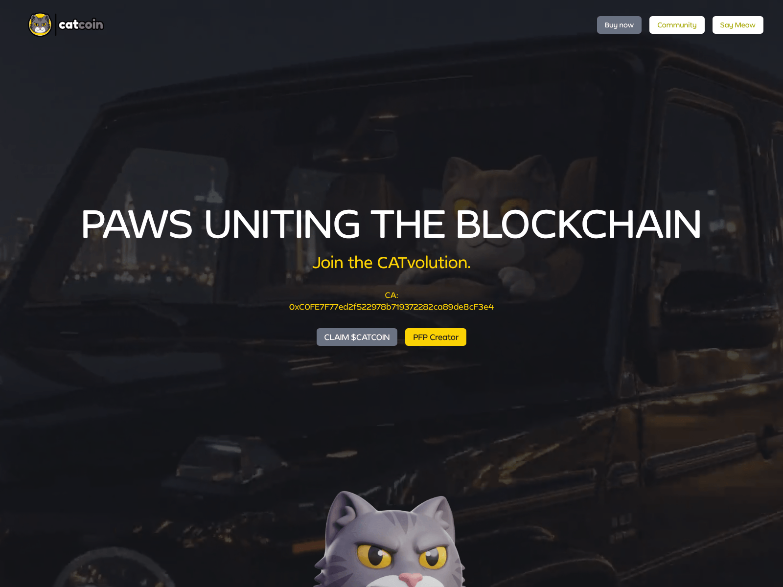 Screenshot of catcointoken.info