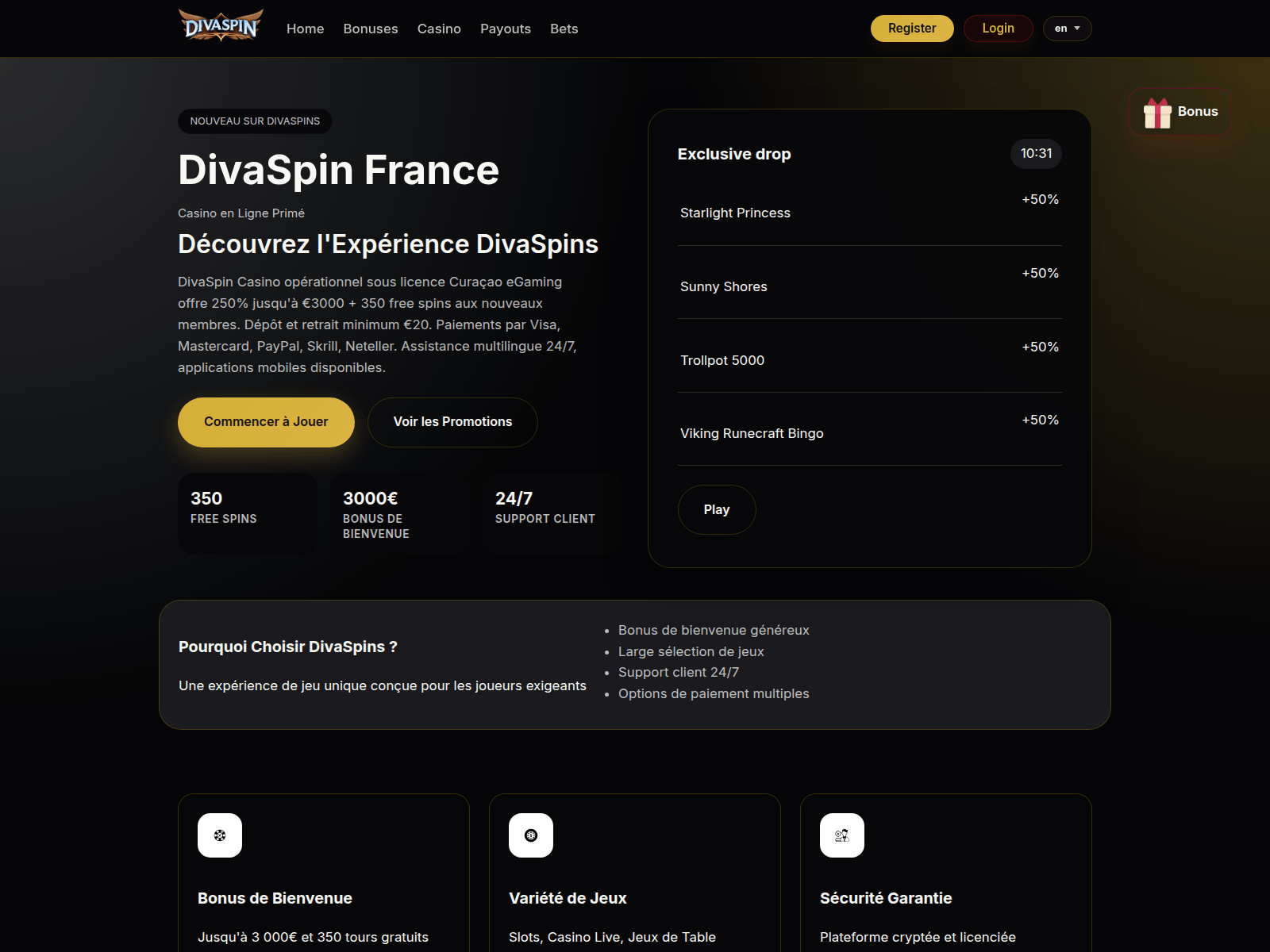 Screenshot of divaspin.pro