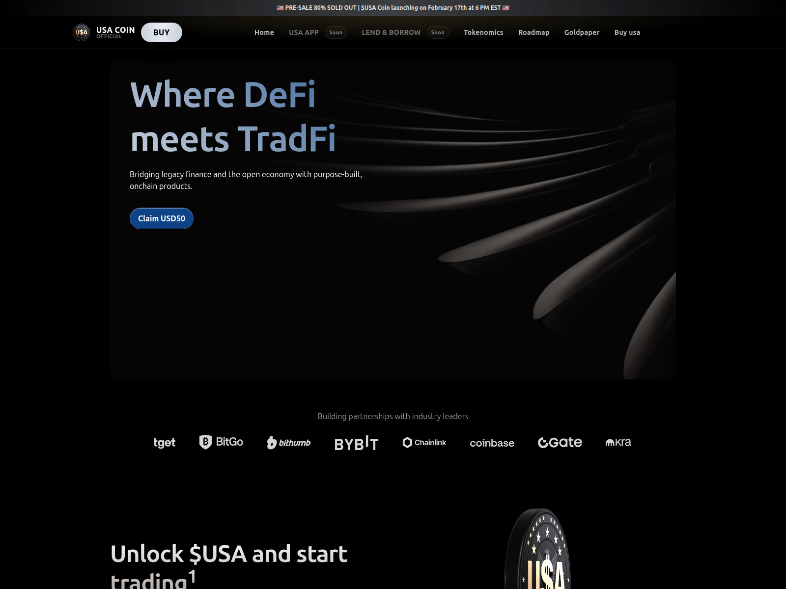 Screenshot of usacoin-official.xyz
