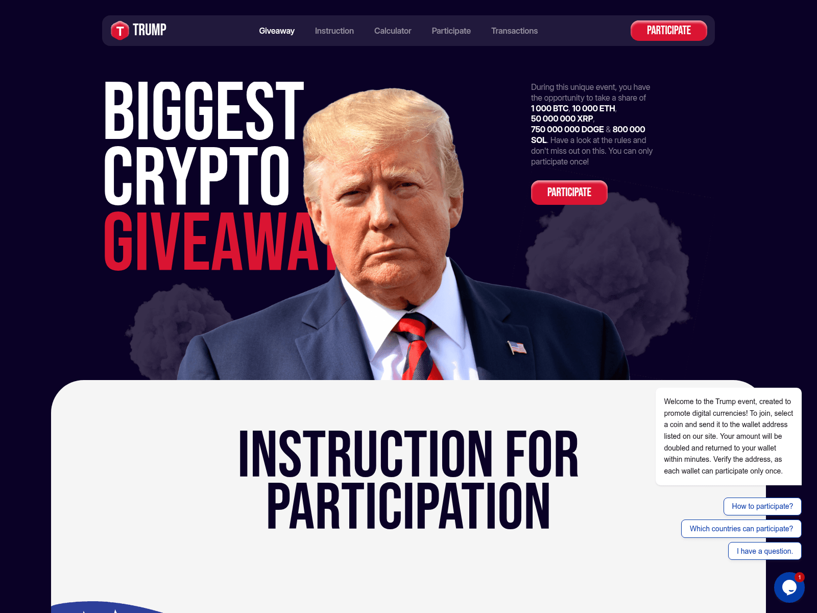 Screenshot of nowtrump.com