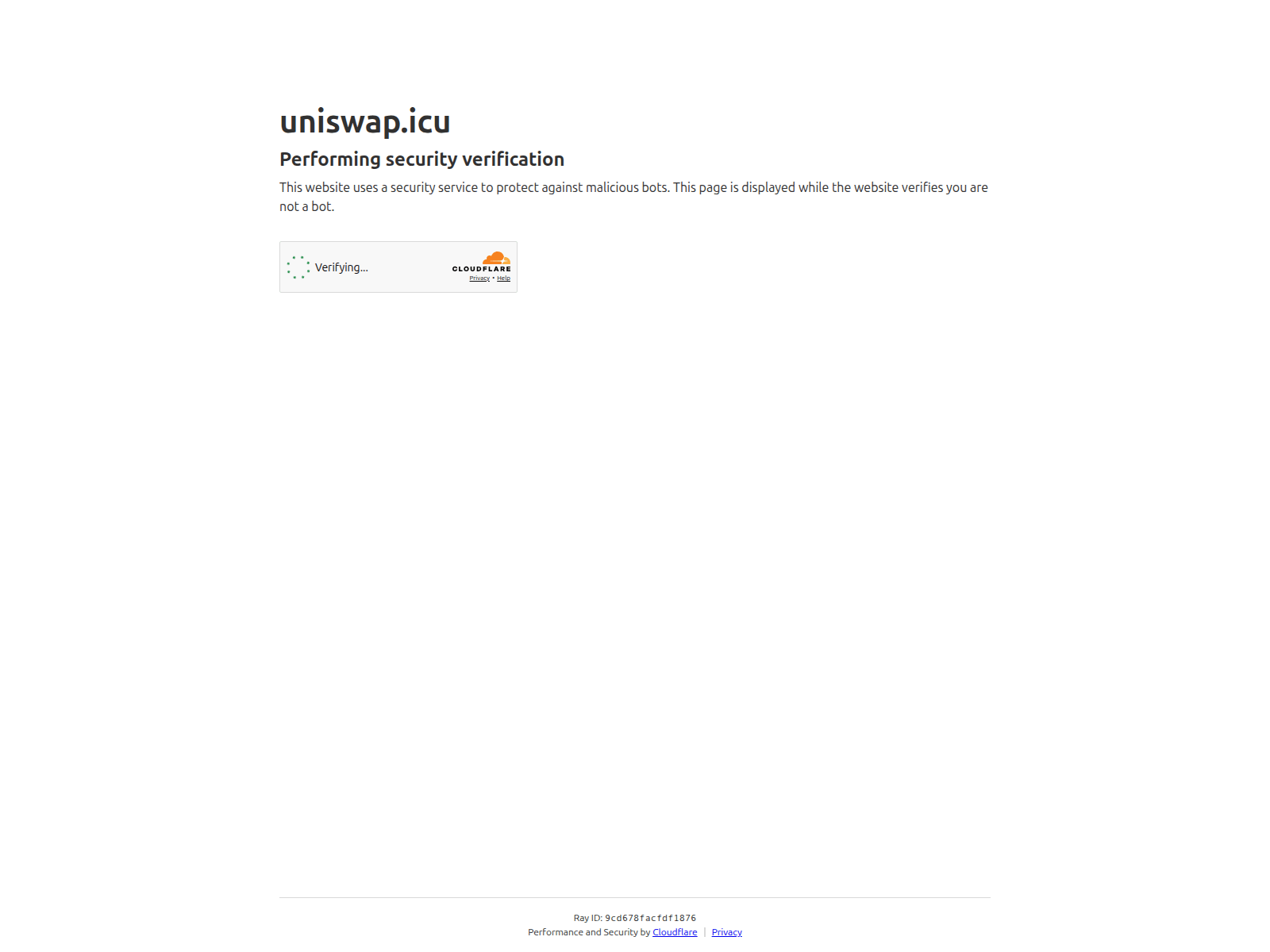 Screenshot of uniswap.icu