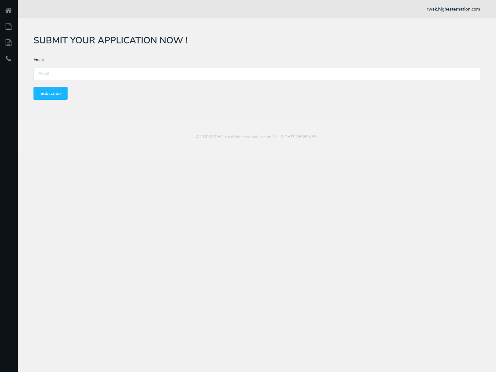 Screenshot of rwak.highesternation.com