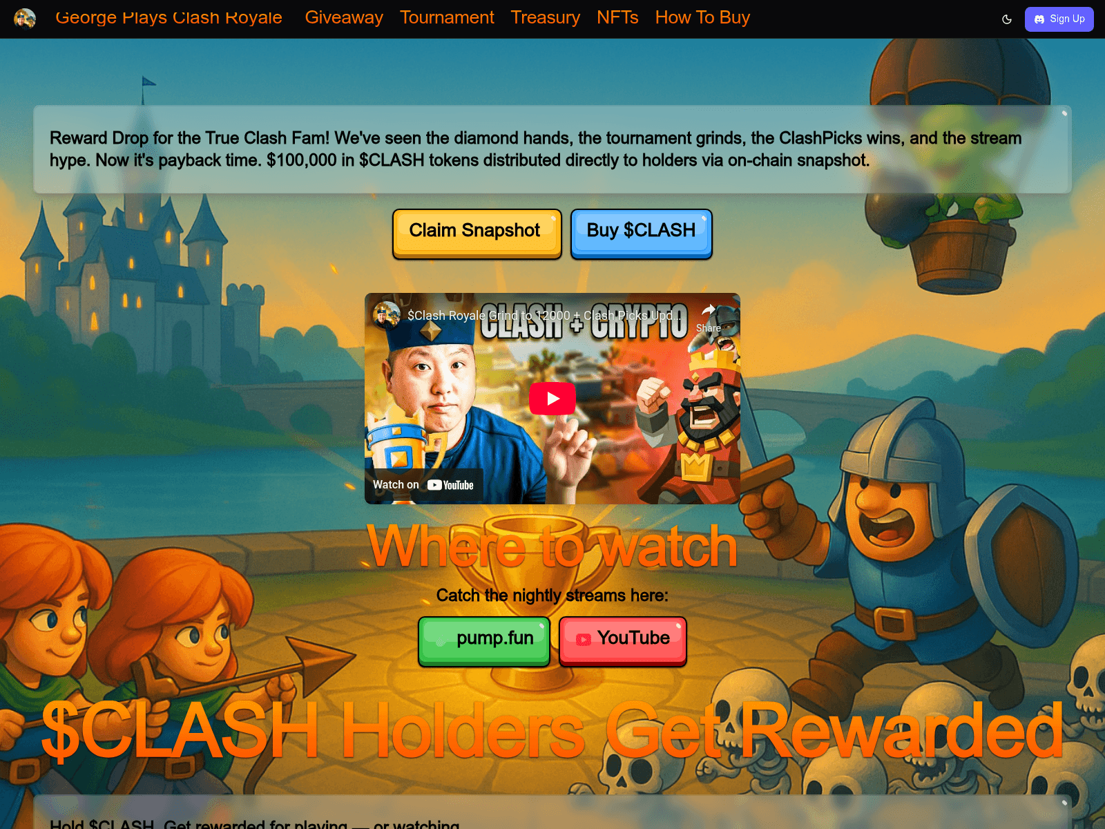 Screenshot of goergesplayclashroyale.com