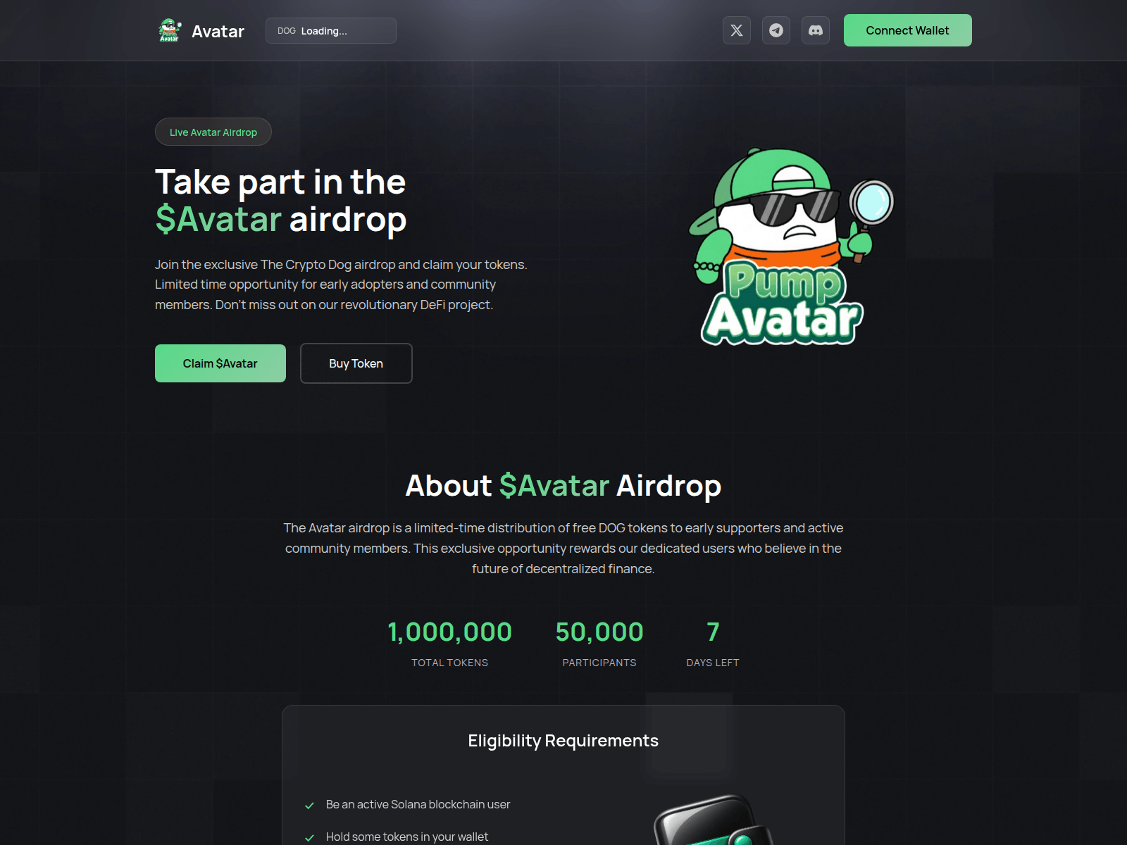 Screenshot of claim-avatar.pages.dev