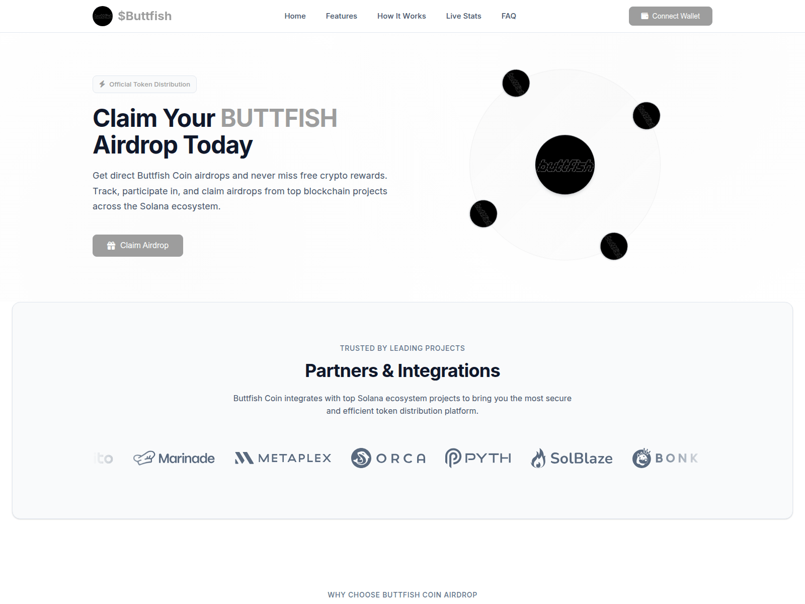 Screenshot of buttfishsol.com
