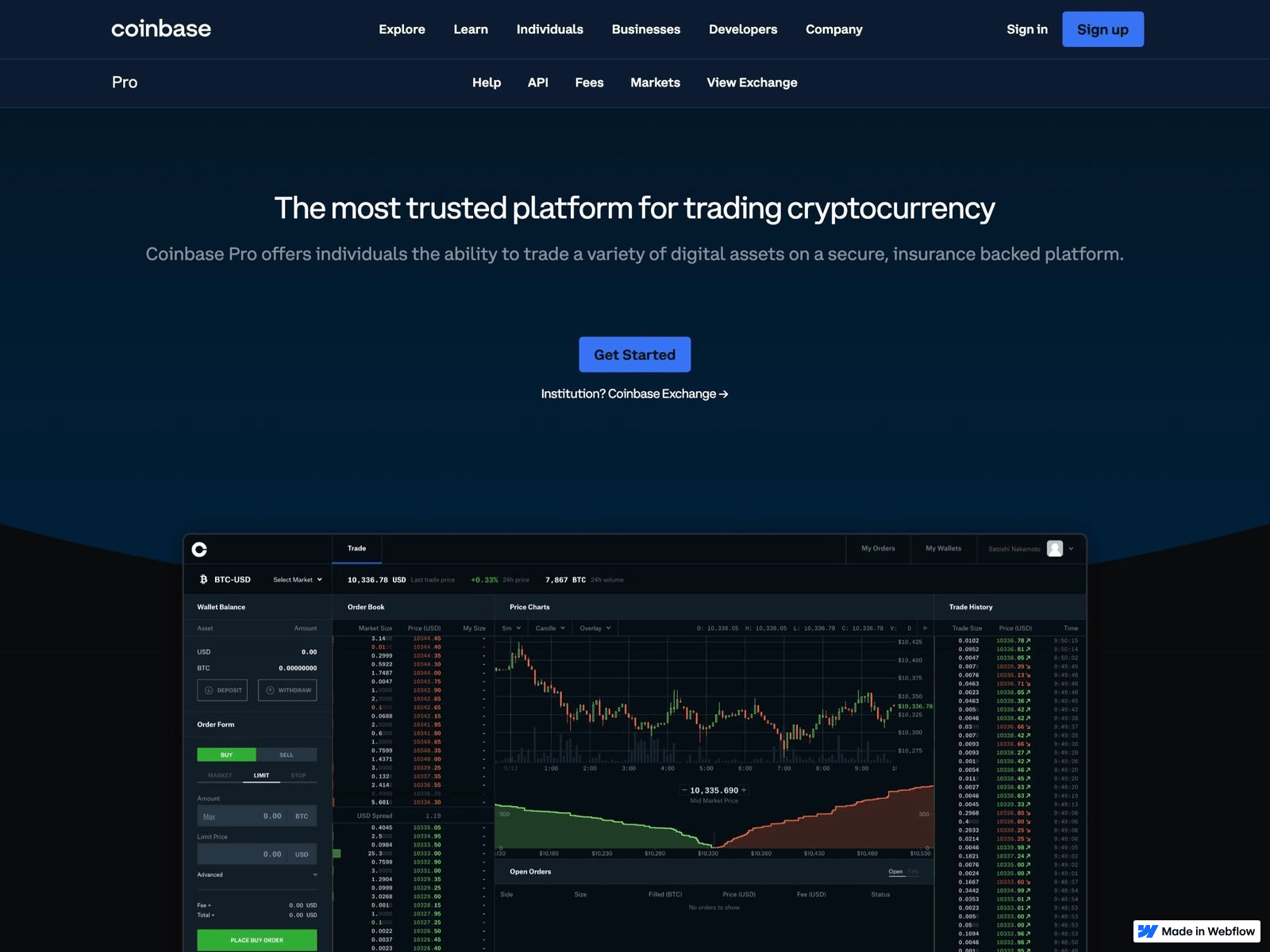 Screenshot of my---coinbasepro-w--cdn--auth.webflow.io