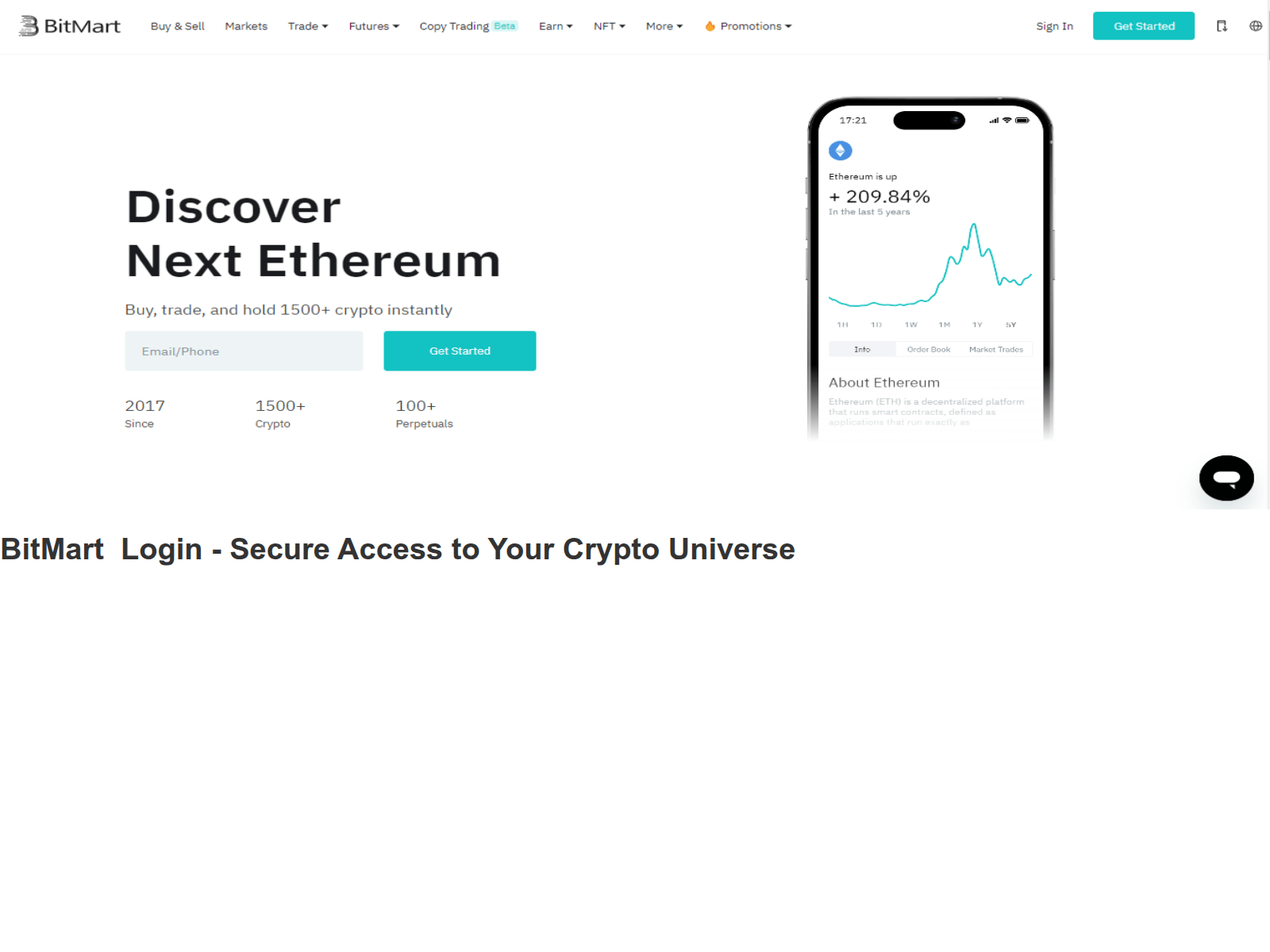 Screenshot of bitmartblogin.webflow.io