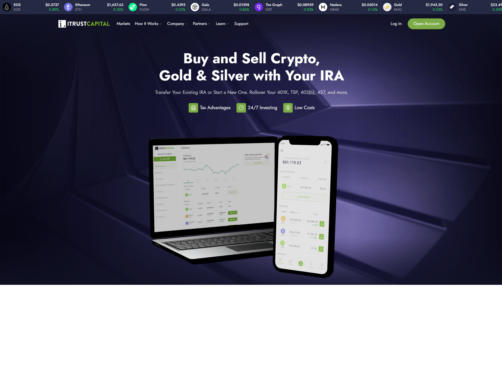 Screenshot of itrustcaptal-logan.webflow.io