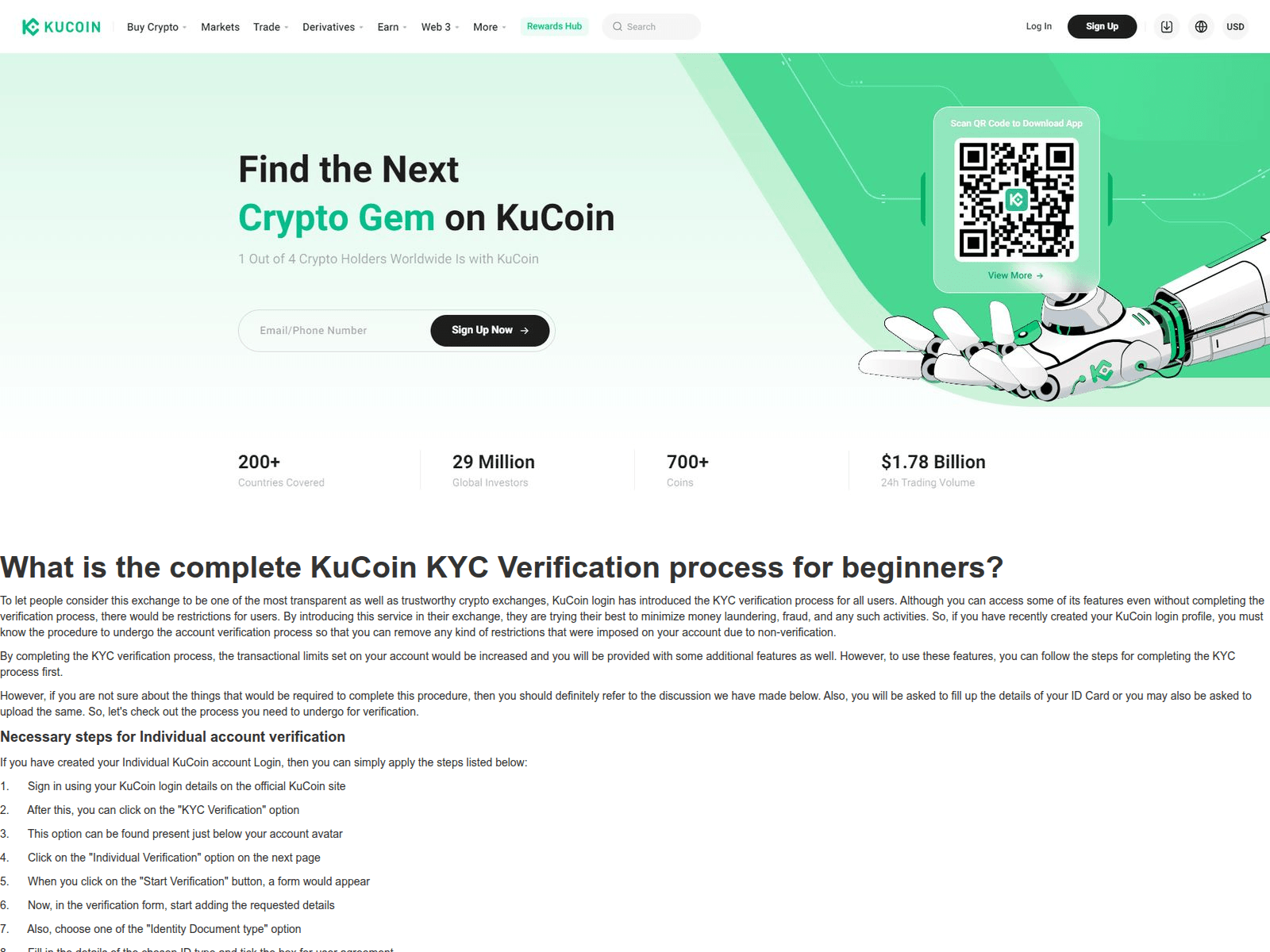 Screenshot of kucoininloogin.webflow.io