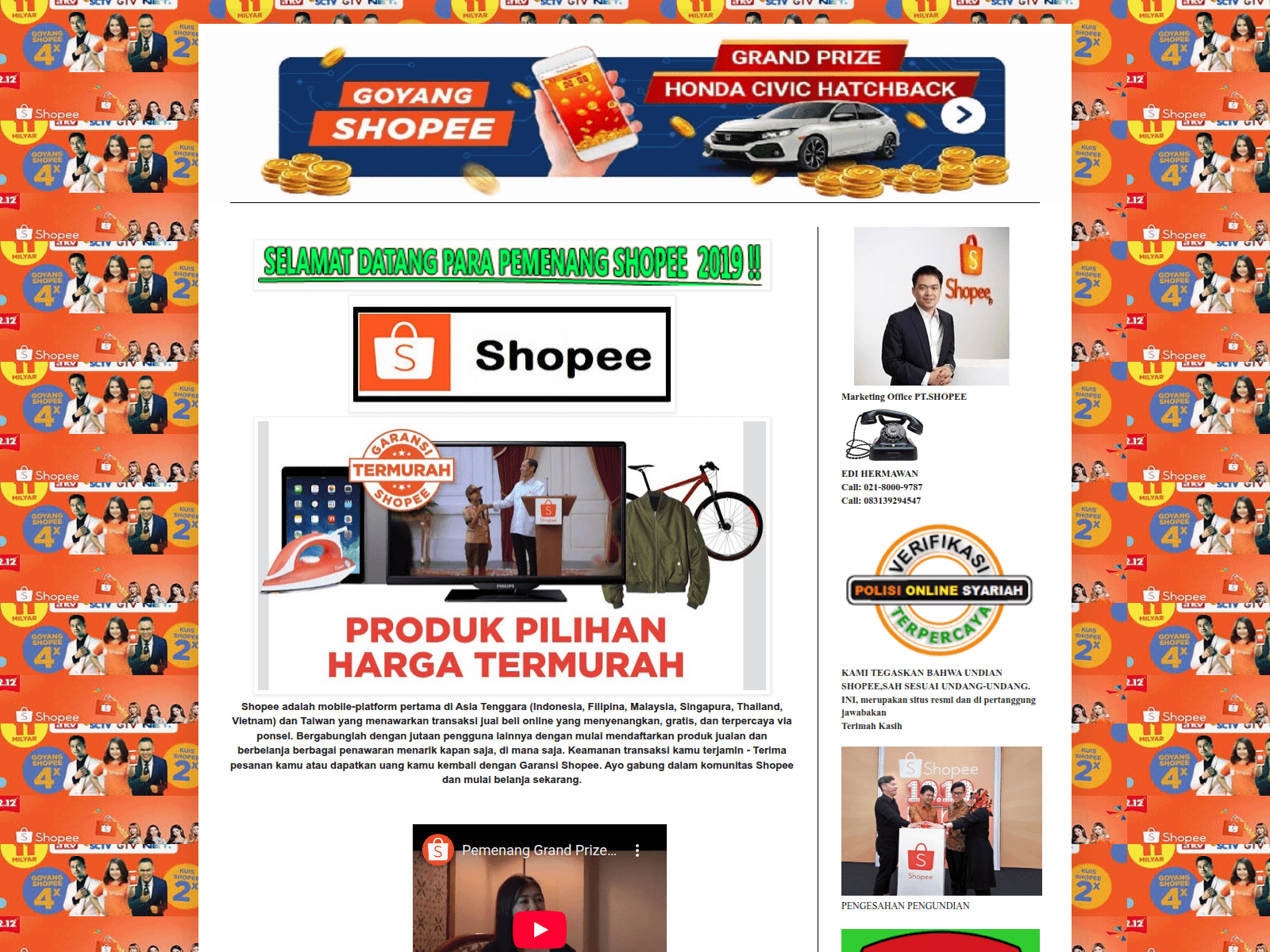 Screenshot of shopee5547.blogspot.com