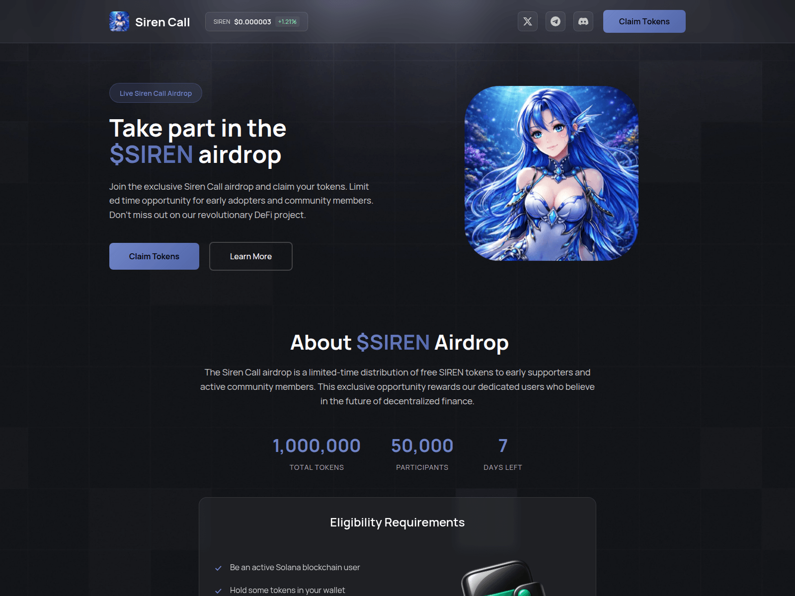 Screenshot of event-siren.fun