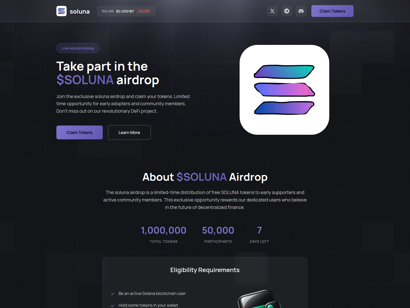 Screenshot of events-soluna.fun