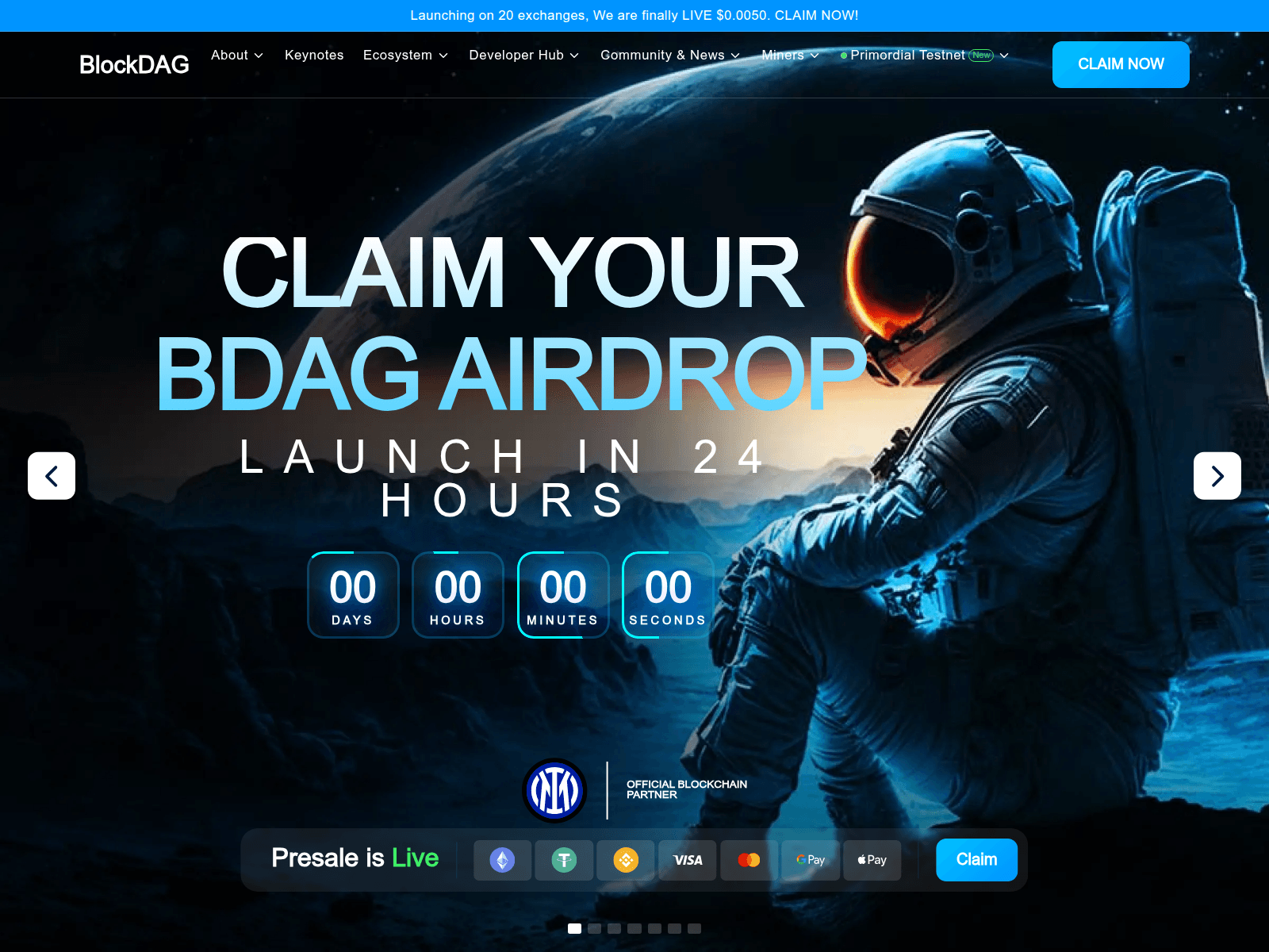 Screenshot of bdagclaims.network