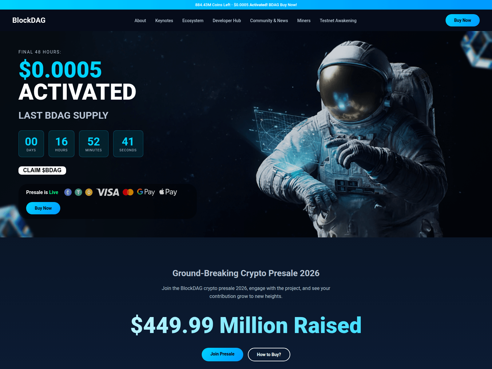 Screenshot of bl0ckdaq.network