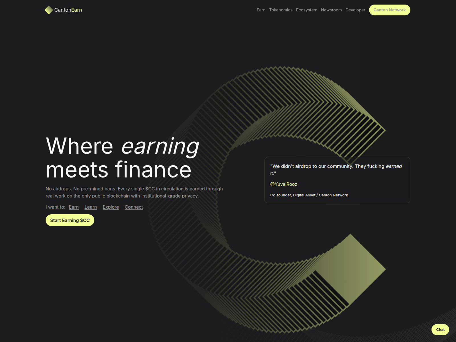 Screenshot of cantonearn.network