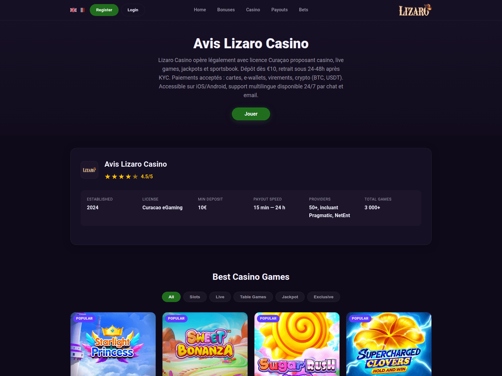 Screenshot of fr-lizaro.org