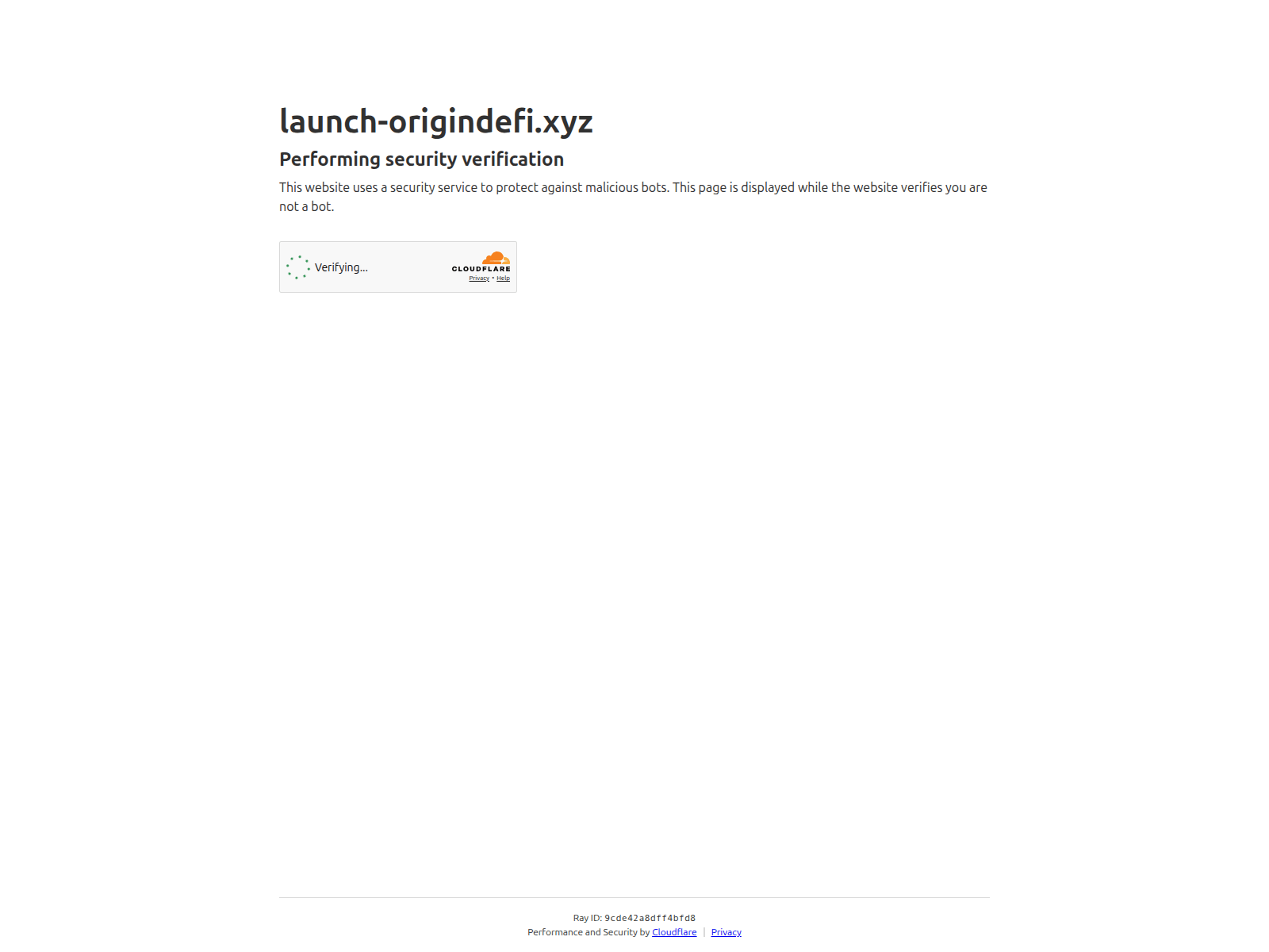 Screenshot of launch-origindefi.xyz