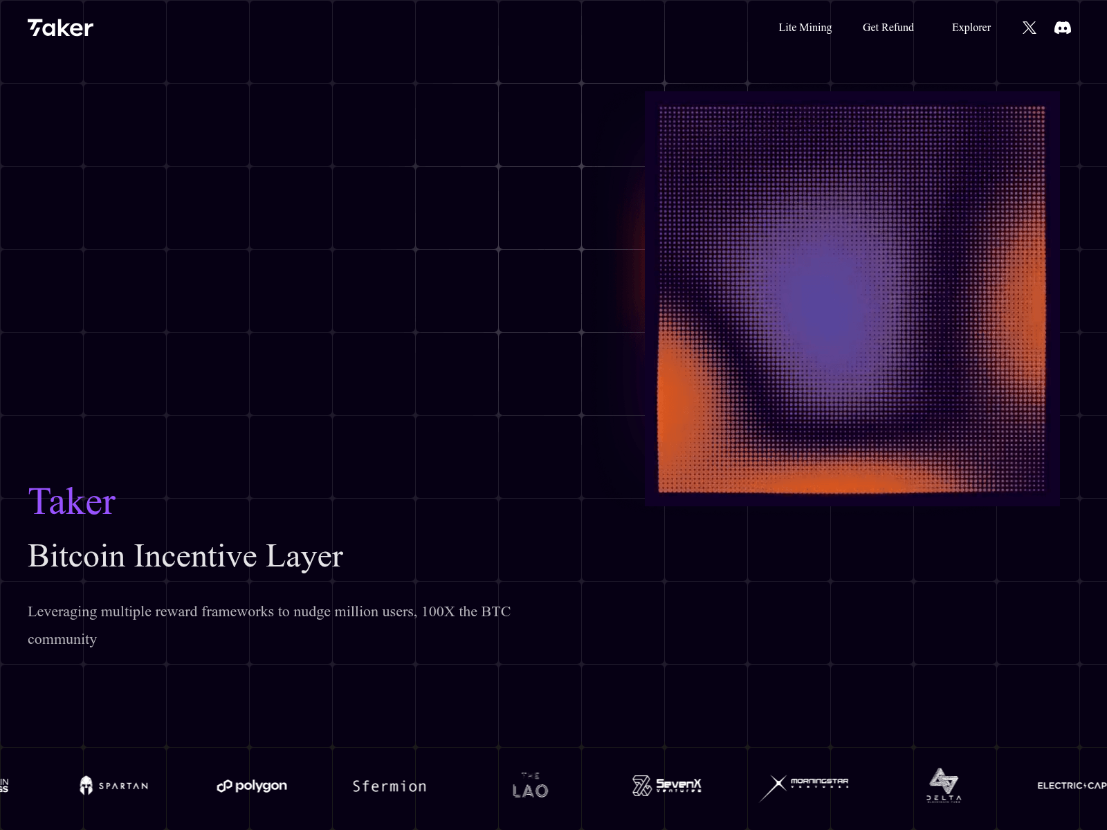 Screenshot of taker-protocol.xyz
