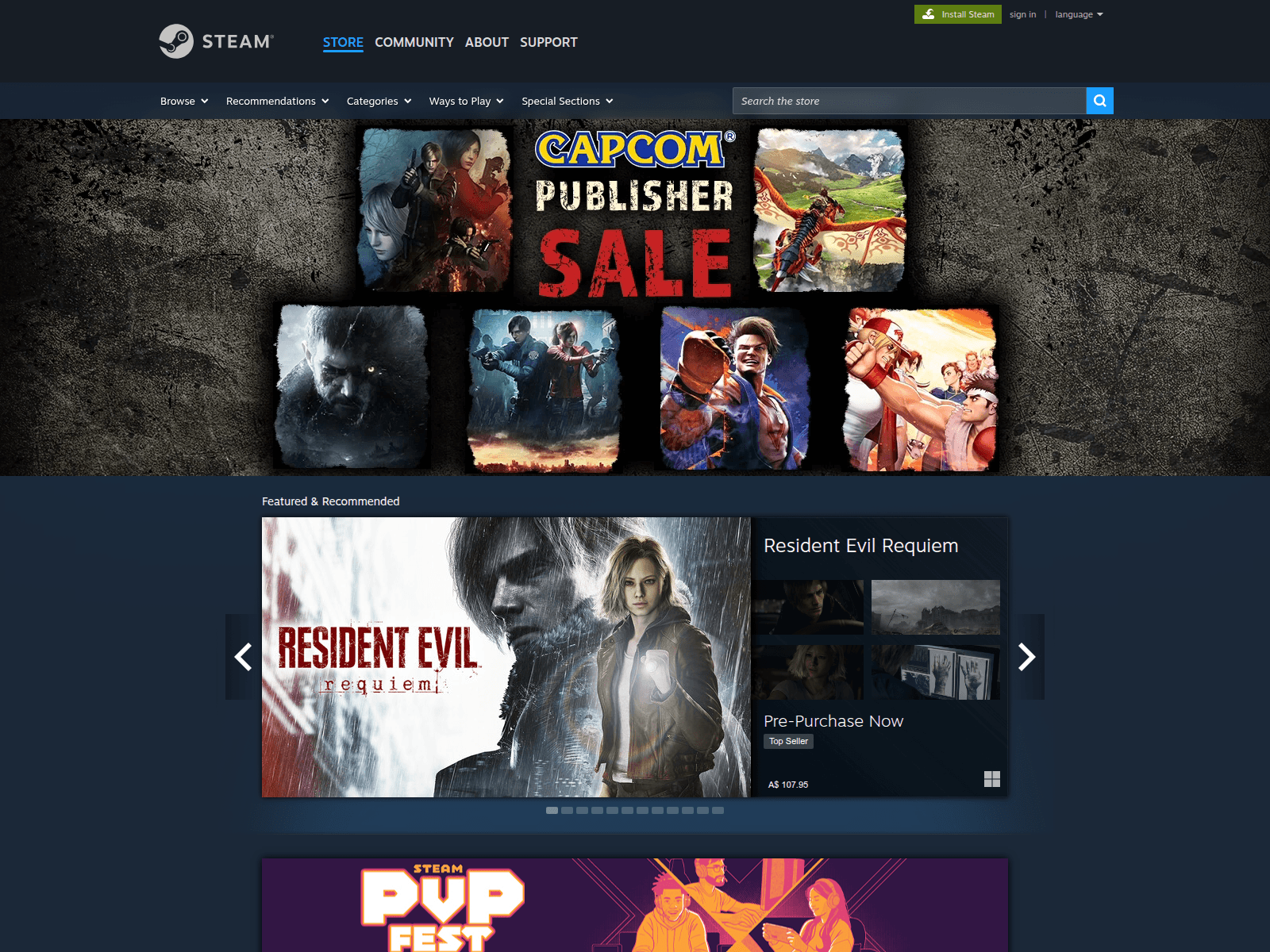 Screenshot of steampowereip.com