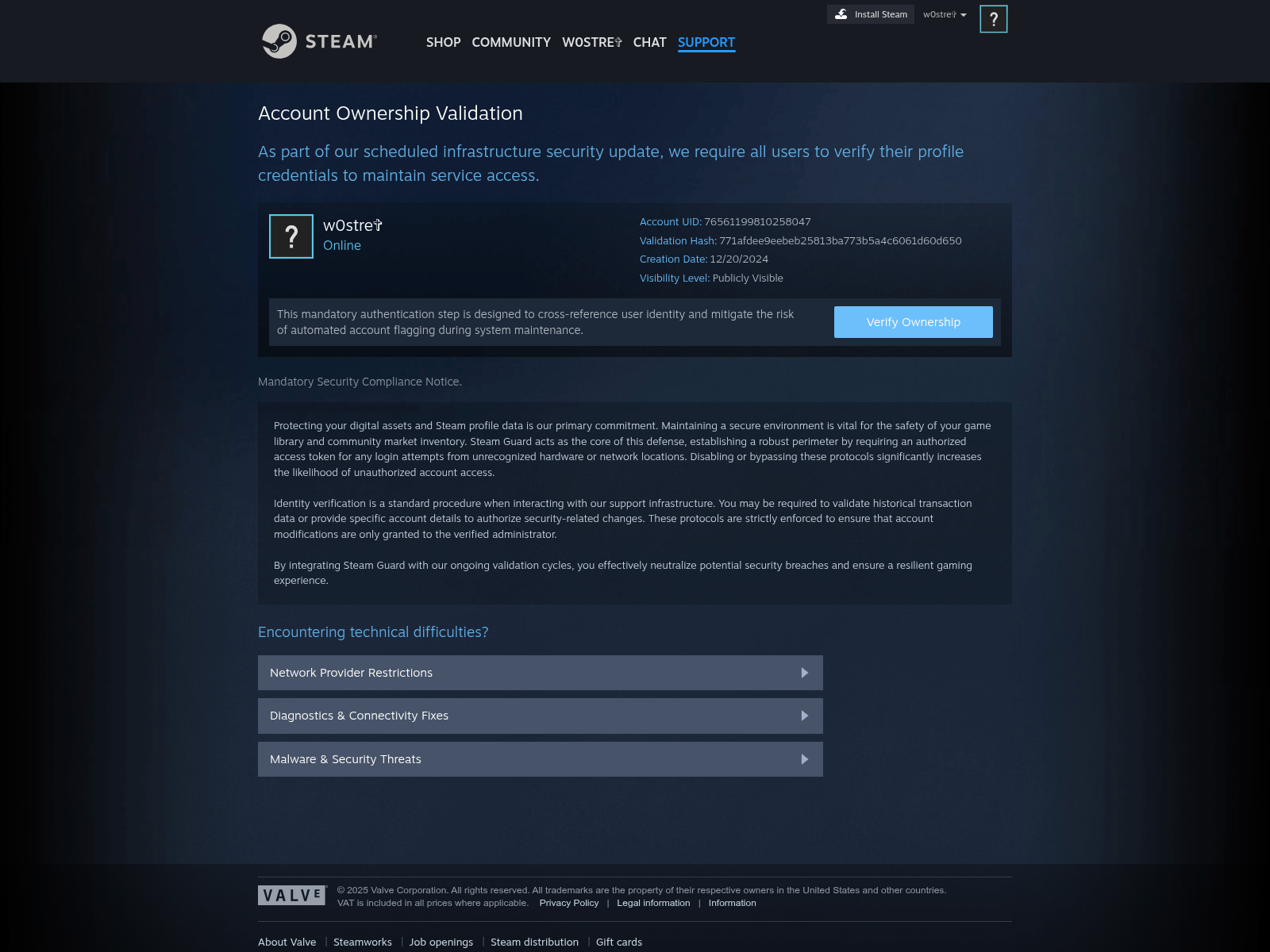 Screenshot of help.steampowereip.com