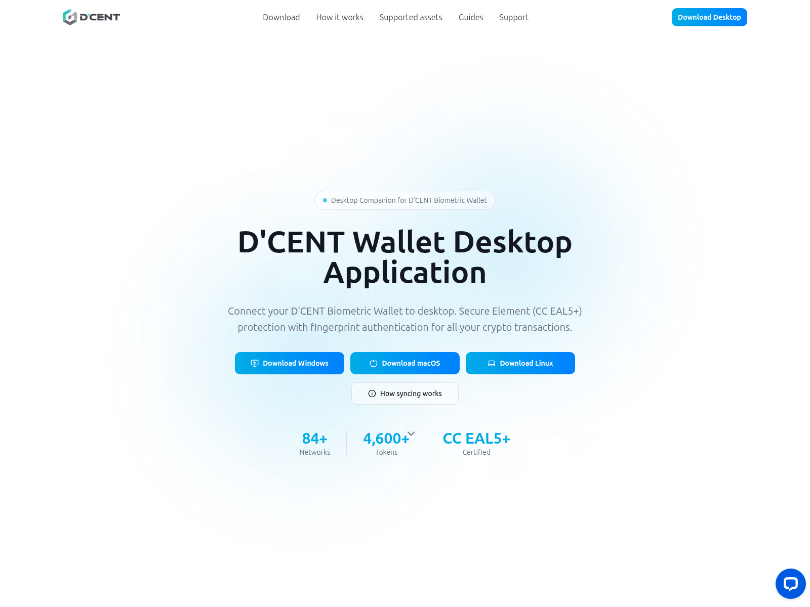 Screenshot of dcentwallets.app