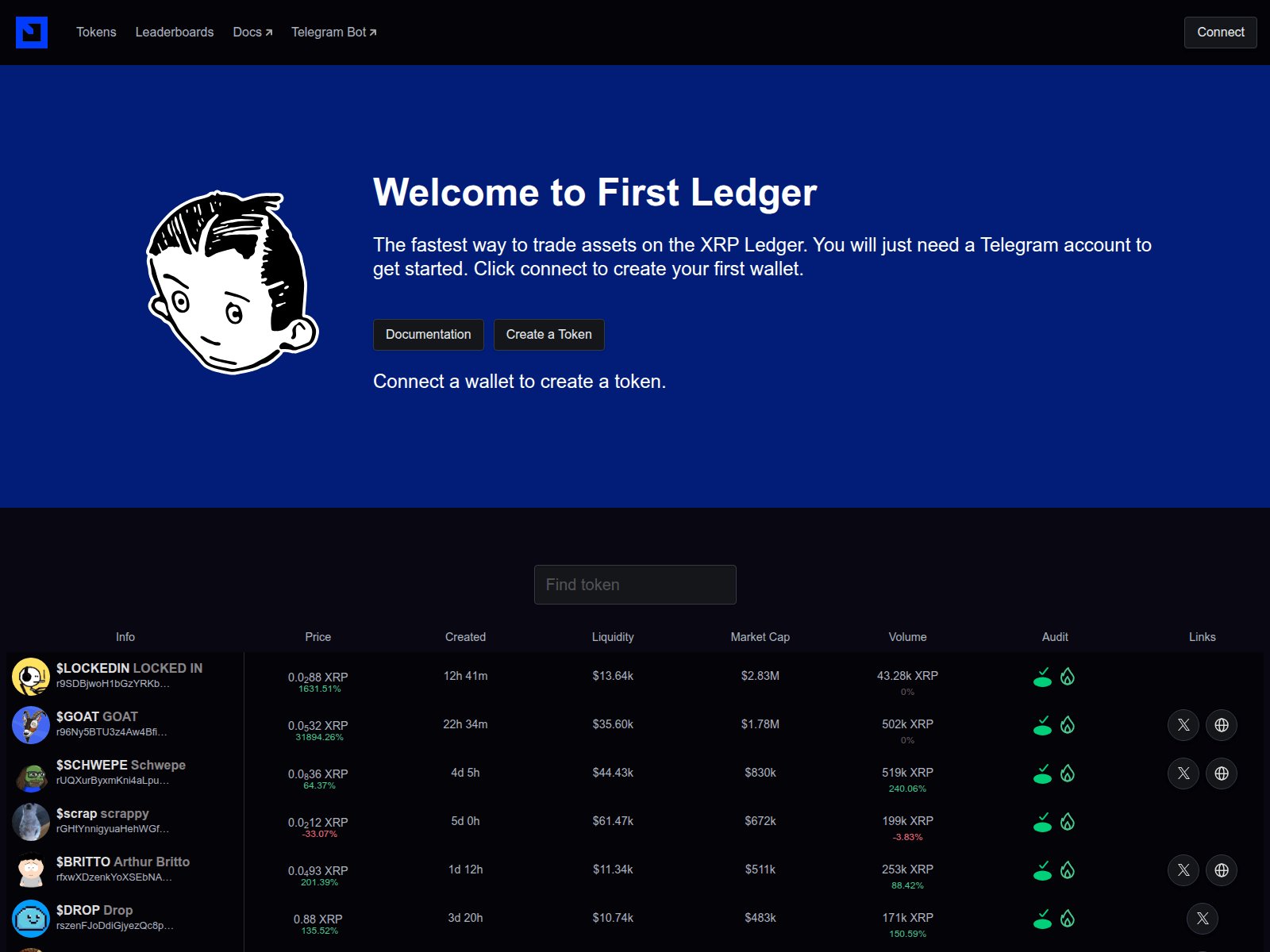 Screenshot of firstledgersinitiative.com