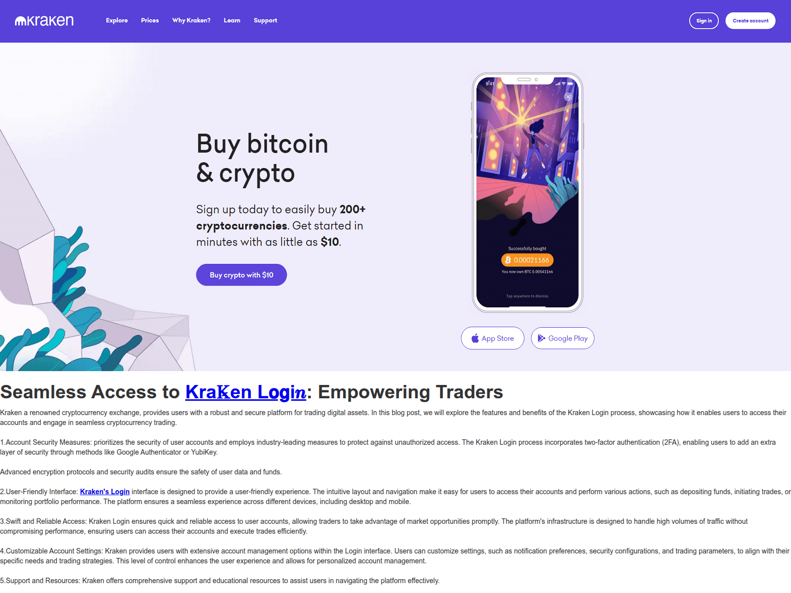 Screenshot of krakenloginjl.webflow.io