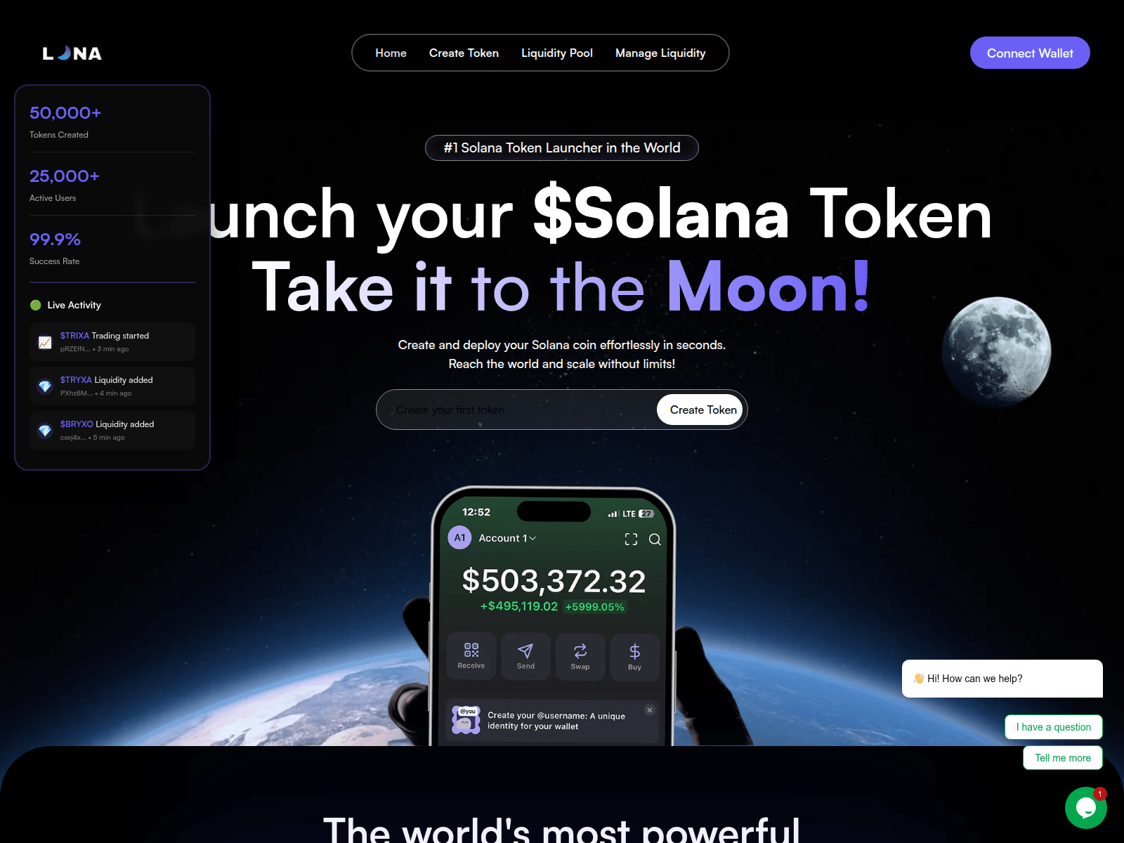 Screenshot of loonalaunchsolpad.com