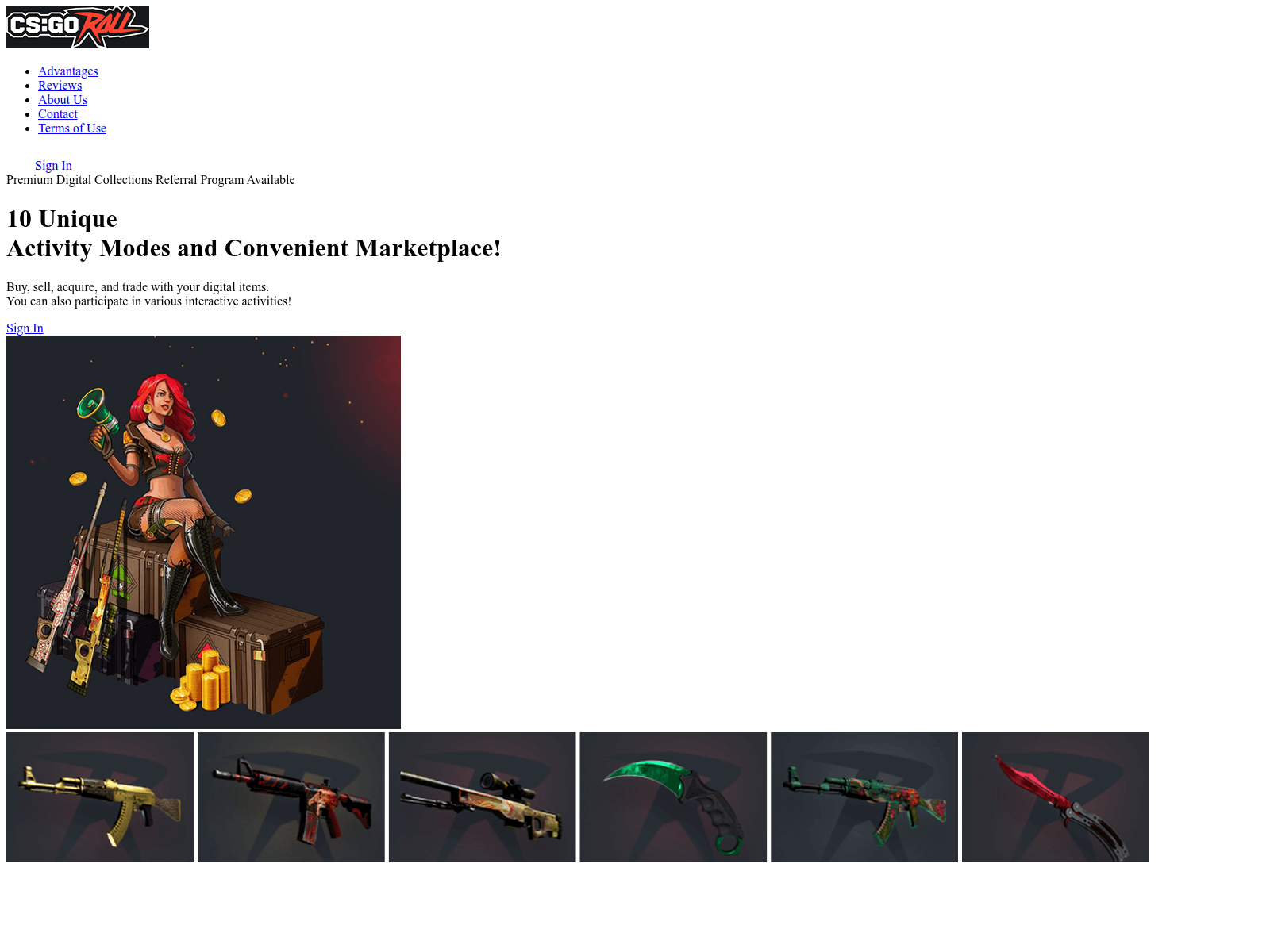 Screenshot of csgorell.com