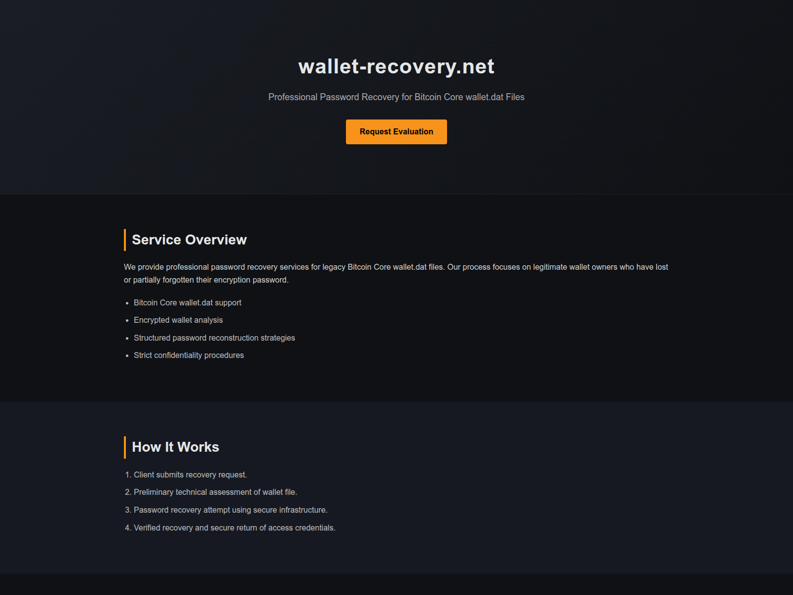 Screenshot of wallet-recovery.net