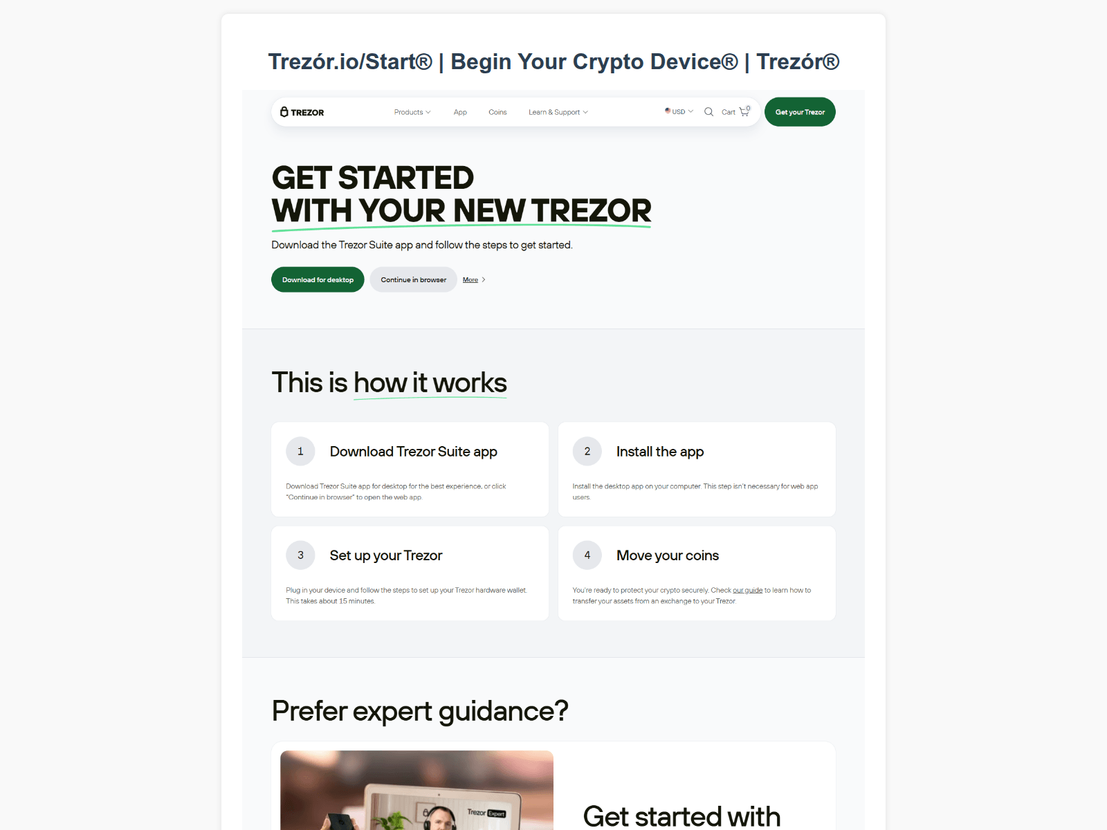 Screenshot of get-trezzor-io-start-access.pages.dev