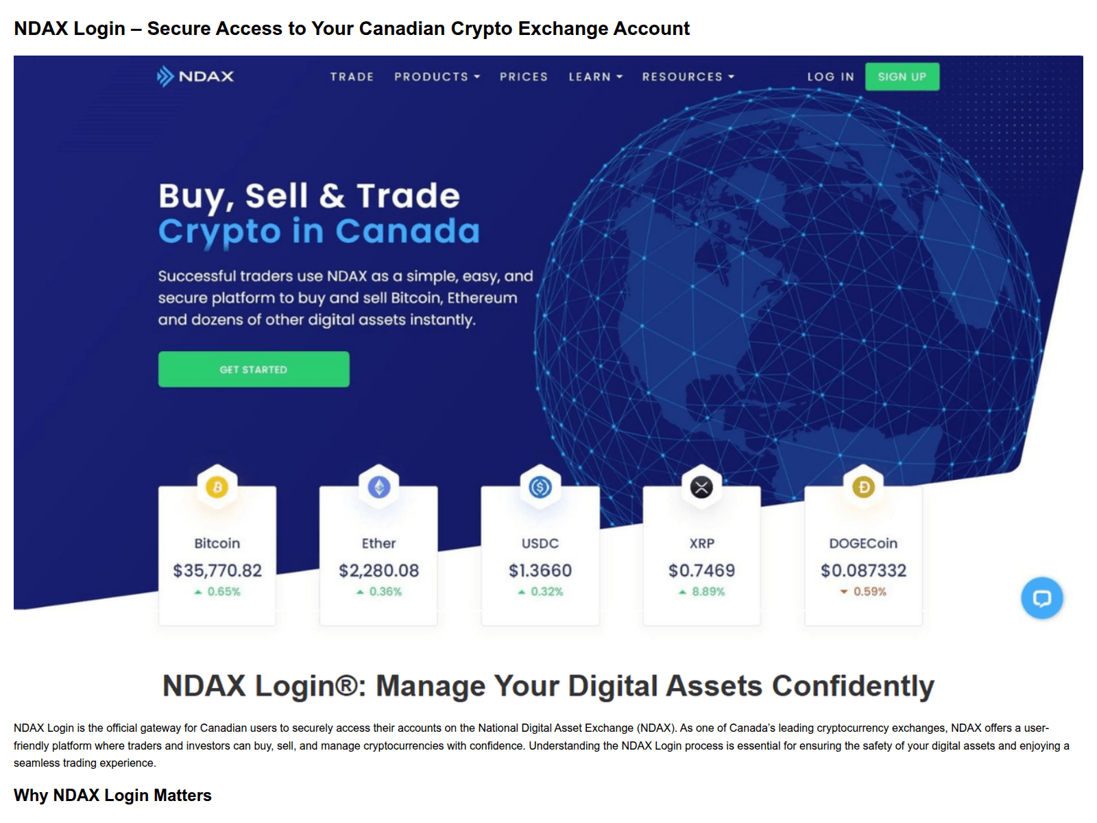 Screenshot of ndax-ndax-logn.pages.dev