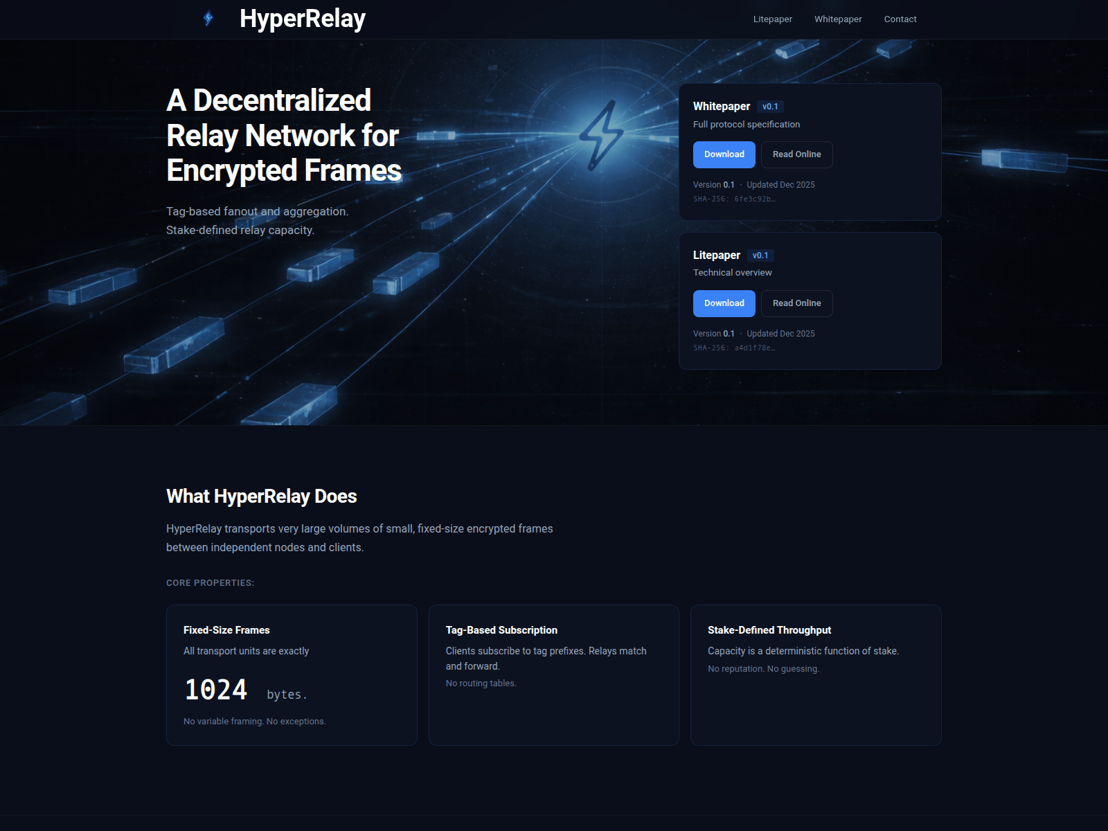 Screenshot of hyperrelay.network