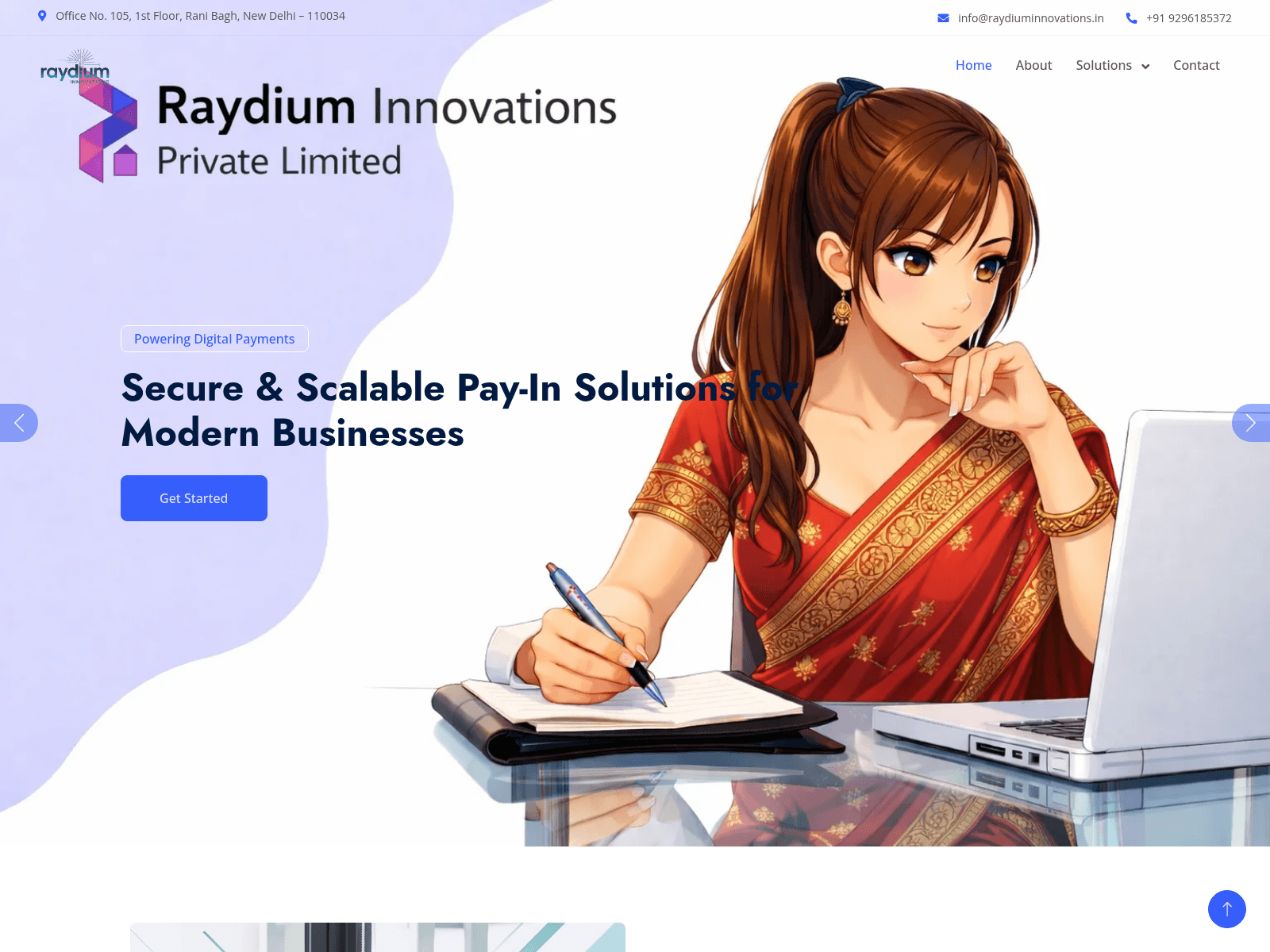 Screenshot of raydiuminnovations.in