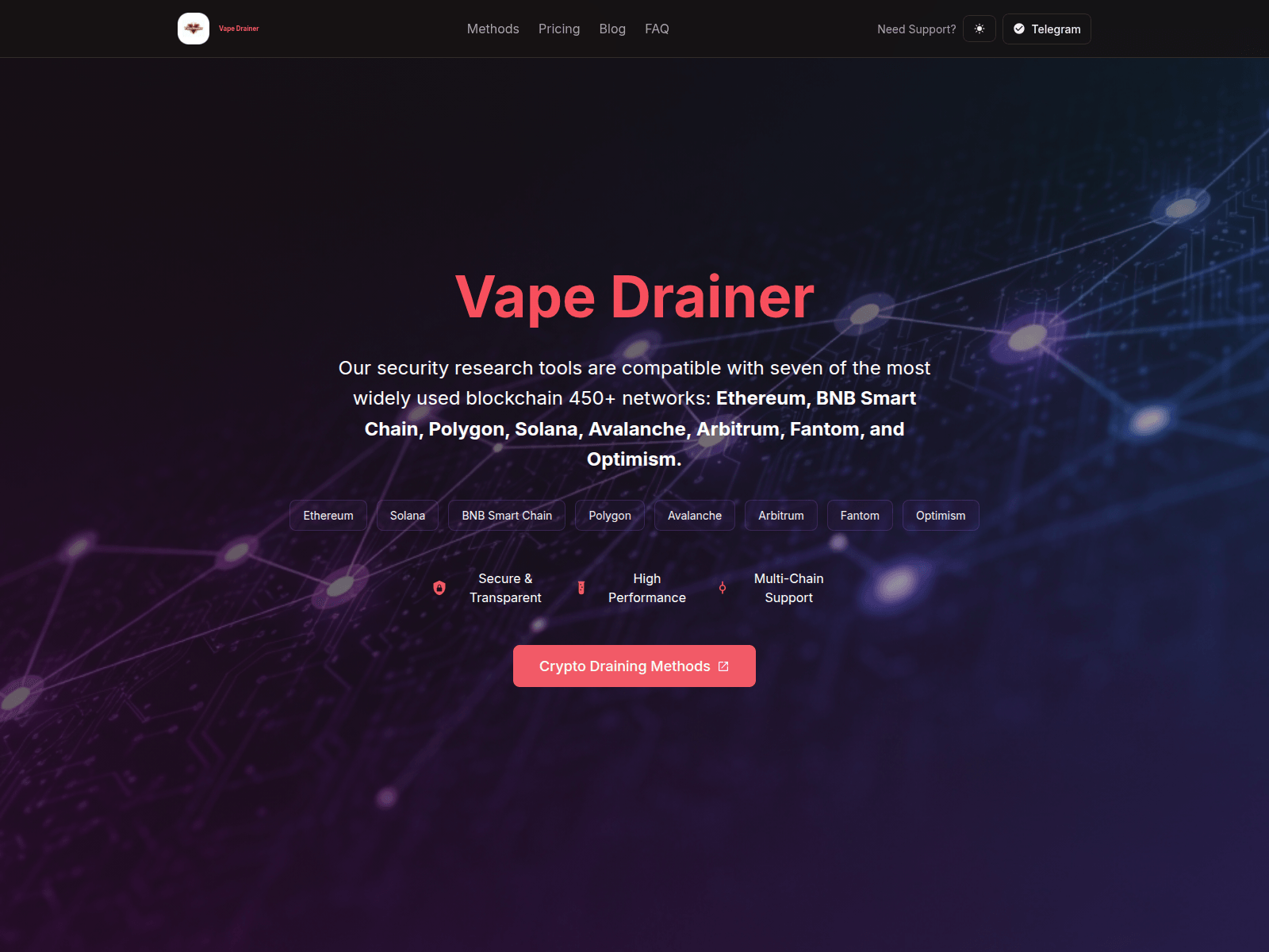 Screenshot of walletdrainers.com