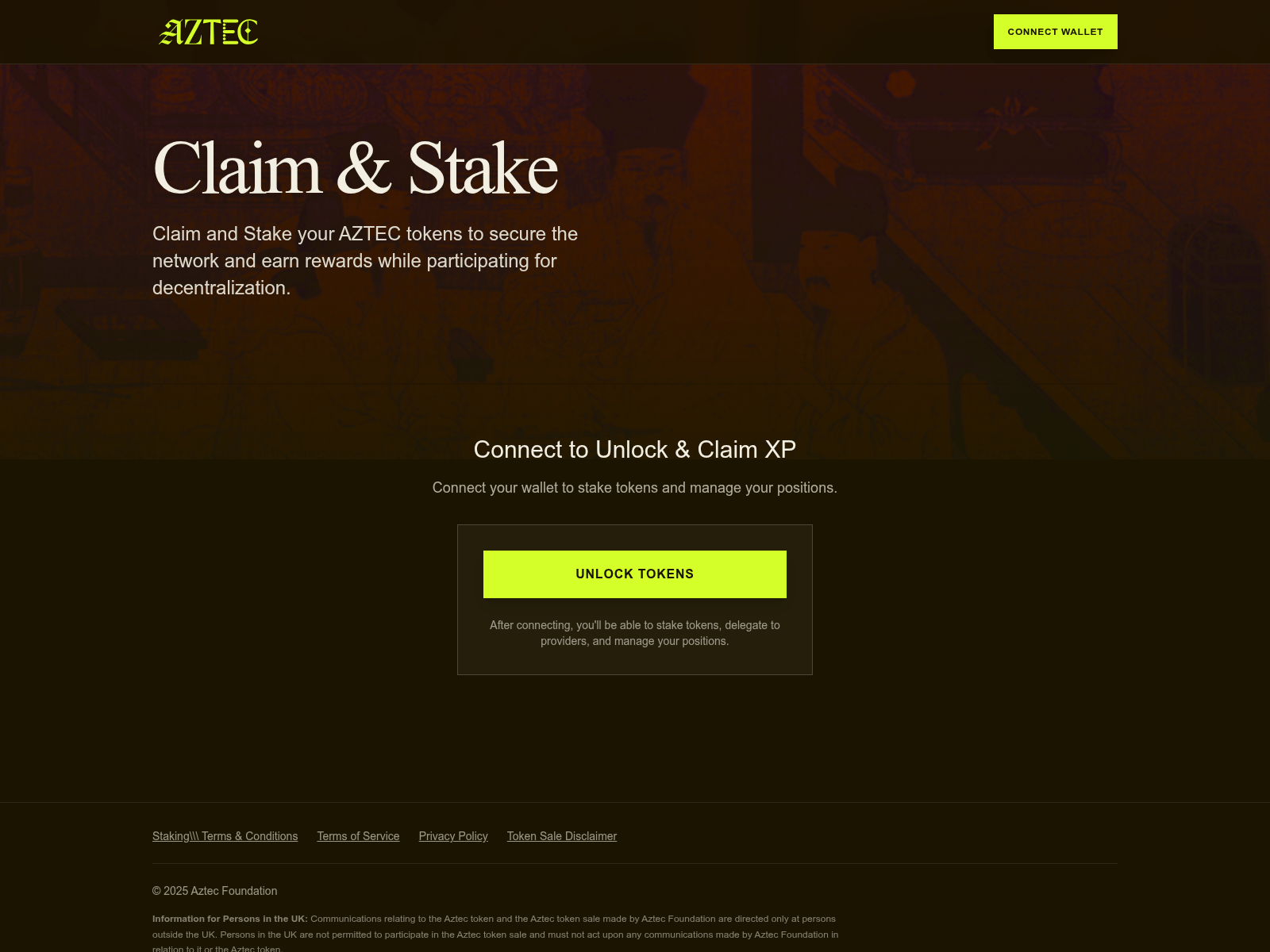 Screenshot of aztecnetwork.live